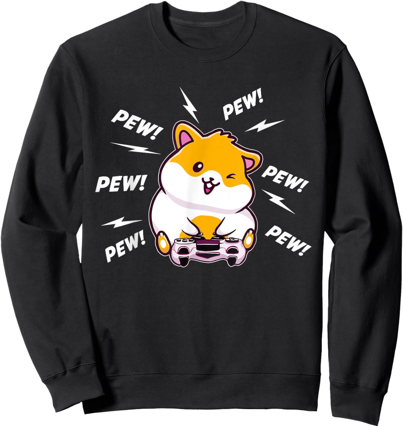 Hamster Video Gamer - Gaming Animal Whisperer Rodent Lover Sweatshirt - Sweatshirt | Black