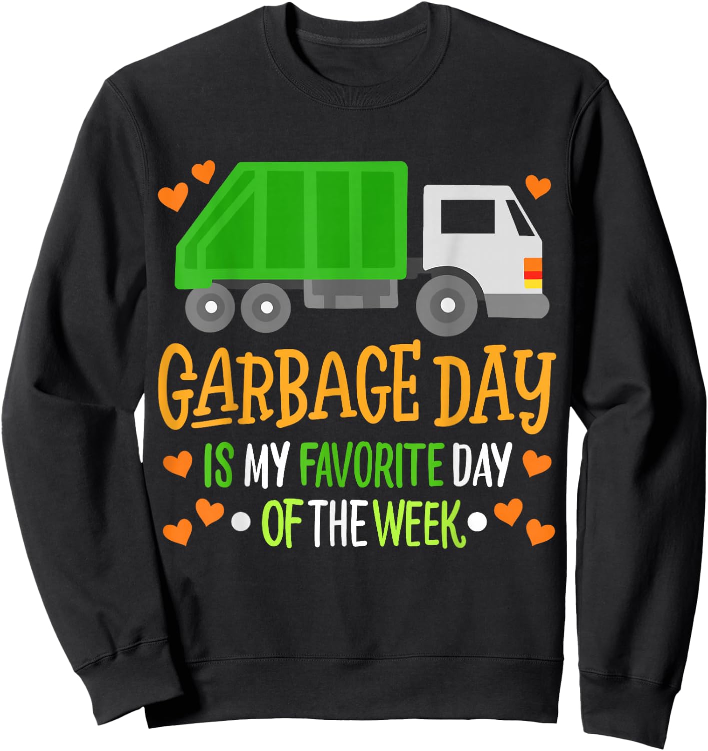 Garbage Truck Sweatshirt - Sweatshirt | Black