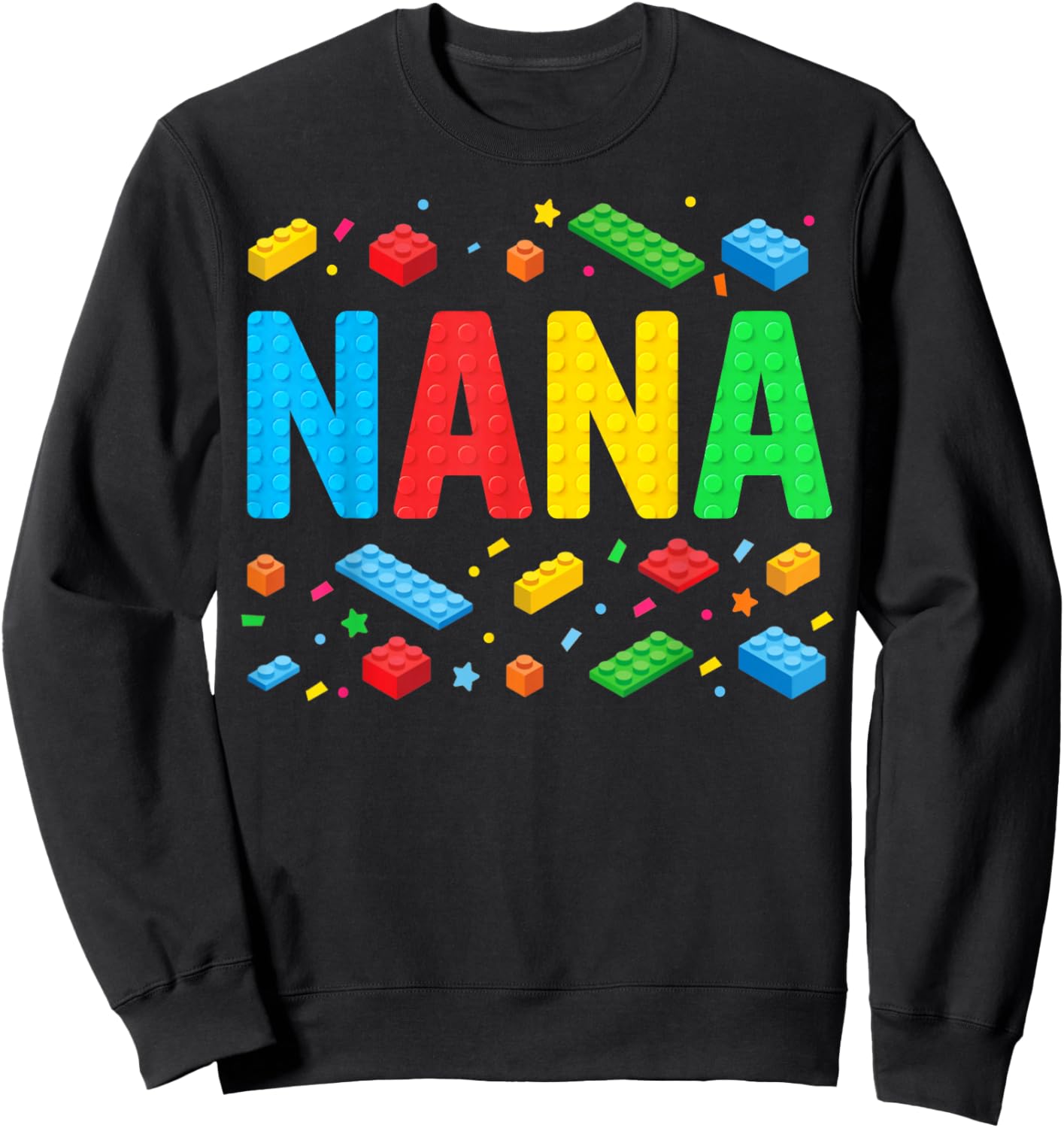 Nana Master Builder Building Bricks Blocks Family Grandma Sweatshirt - Sweatshirt | Black