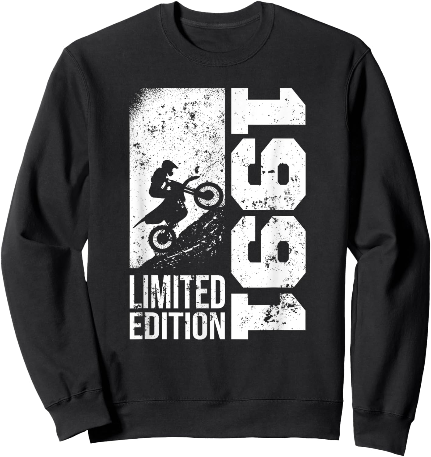Motorcycle Vintage 1991 Birthday Dirtbike Pitbike Motocross Sweatshirt - Sweatshirt | Black