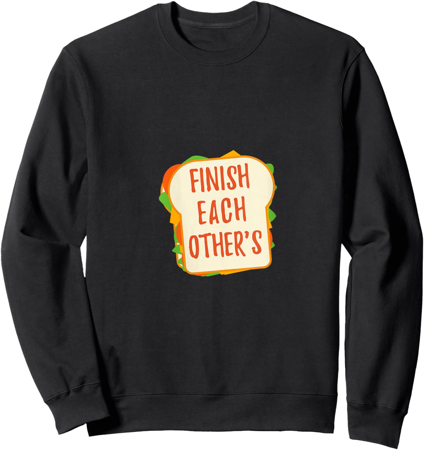 We Finish Each Other's Sandwiches| Men and Women Princess V-Neck Sweatshirt - Sweatshirt | Black