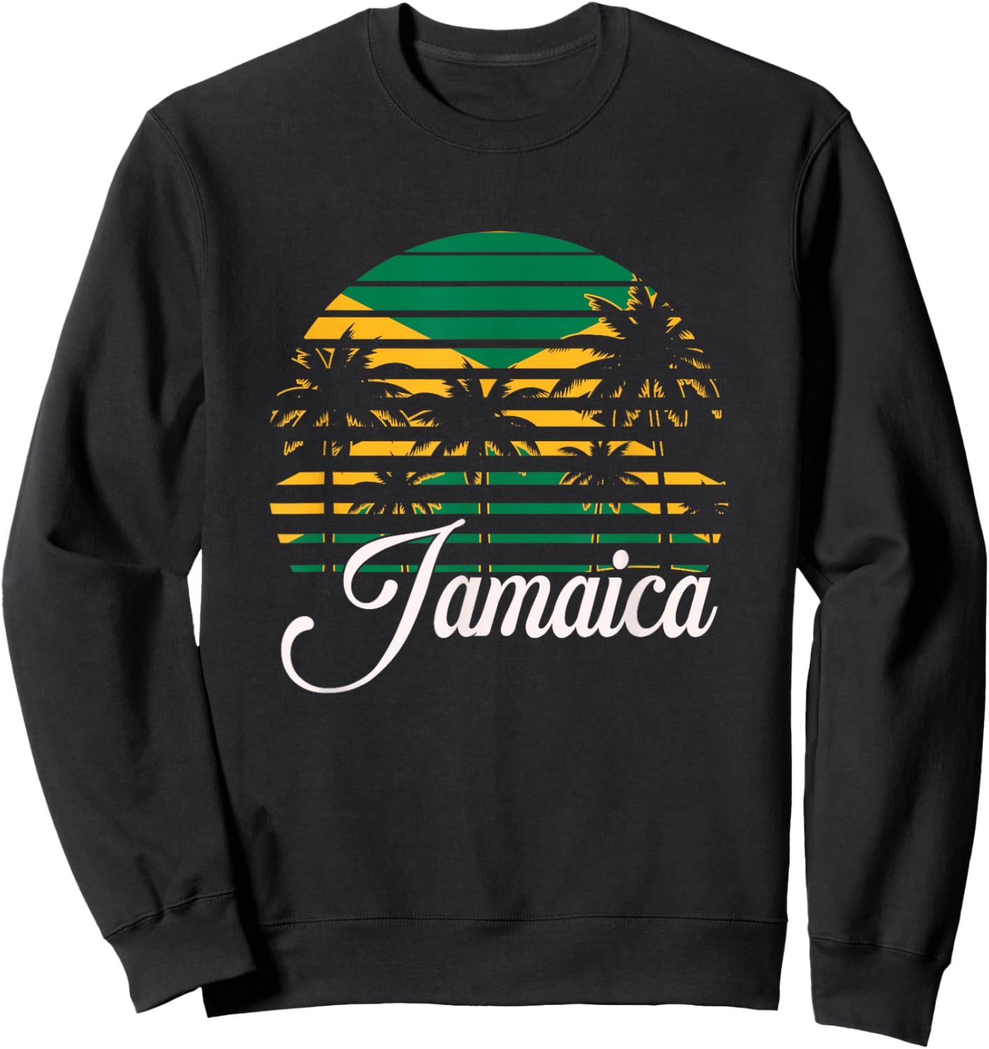 Jamaika-Flagge | Inselpalme | Jamaikanische Sommerferien Sweatshirt - Sweatshirt | Black