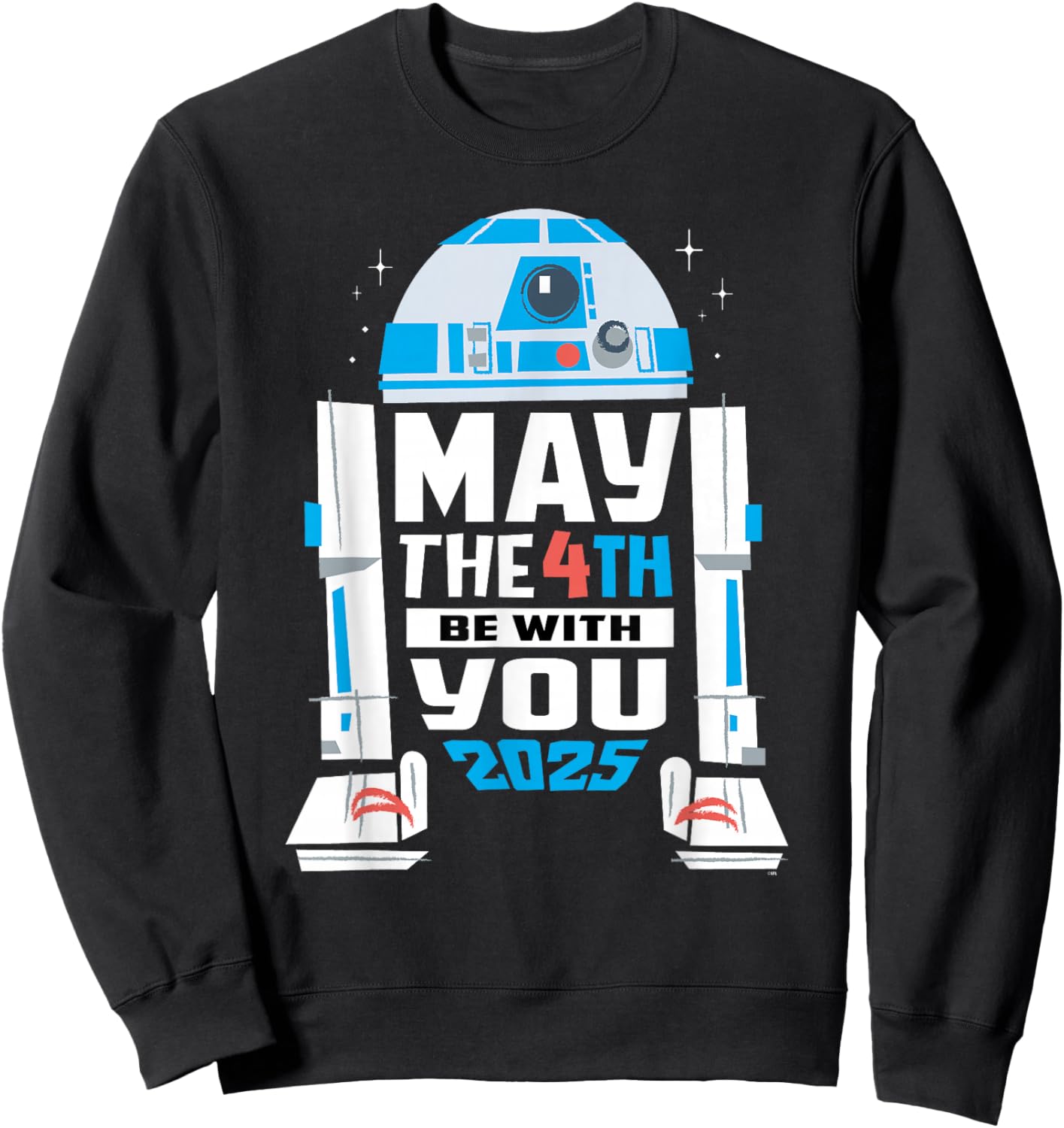 Star Wars R2-D2 May the 4th Be With You 2025 Star Wars Day Sweatshirt - Sweatshirt | Black