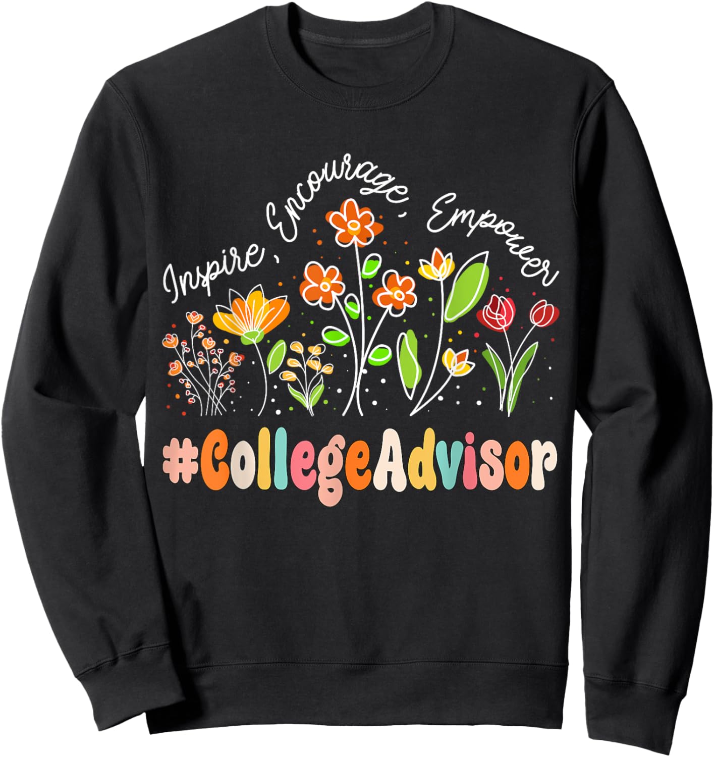 College Advisor Appreciation Week Teacher Back to School Sweatshirt - Sweatshirt | Black