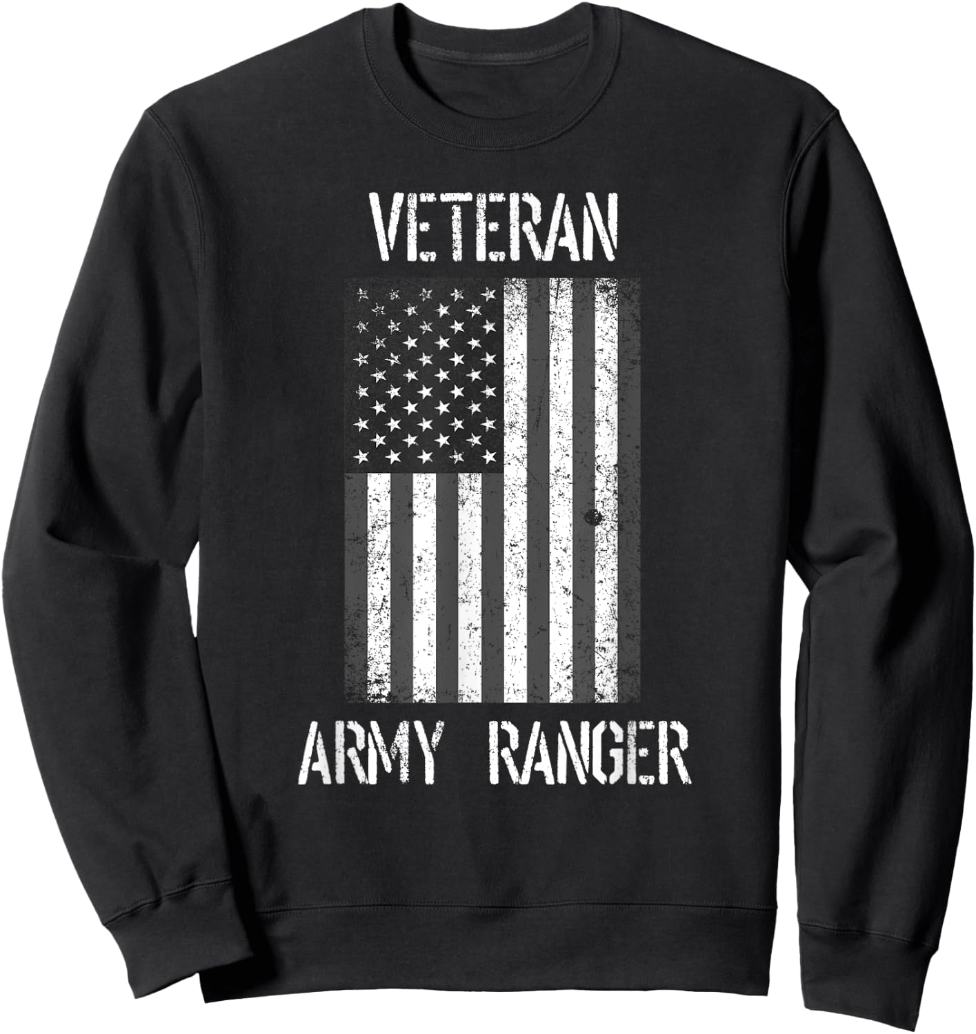 Us Army Ranger Vet Sweatshirt - Sweatshirt | Black