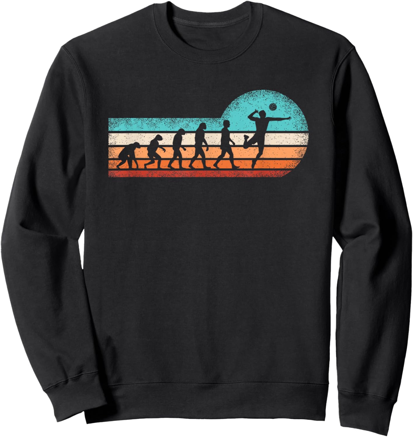 Evolution Volleyball Retro Volleyball Lover Sweatshirt - Sweatshirt | Black