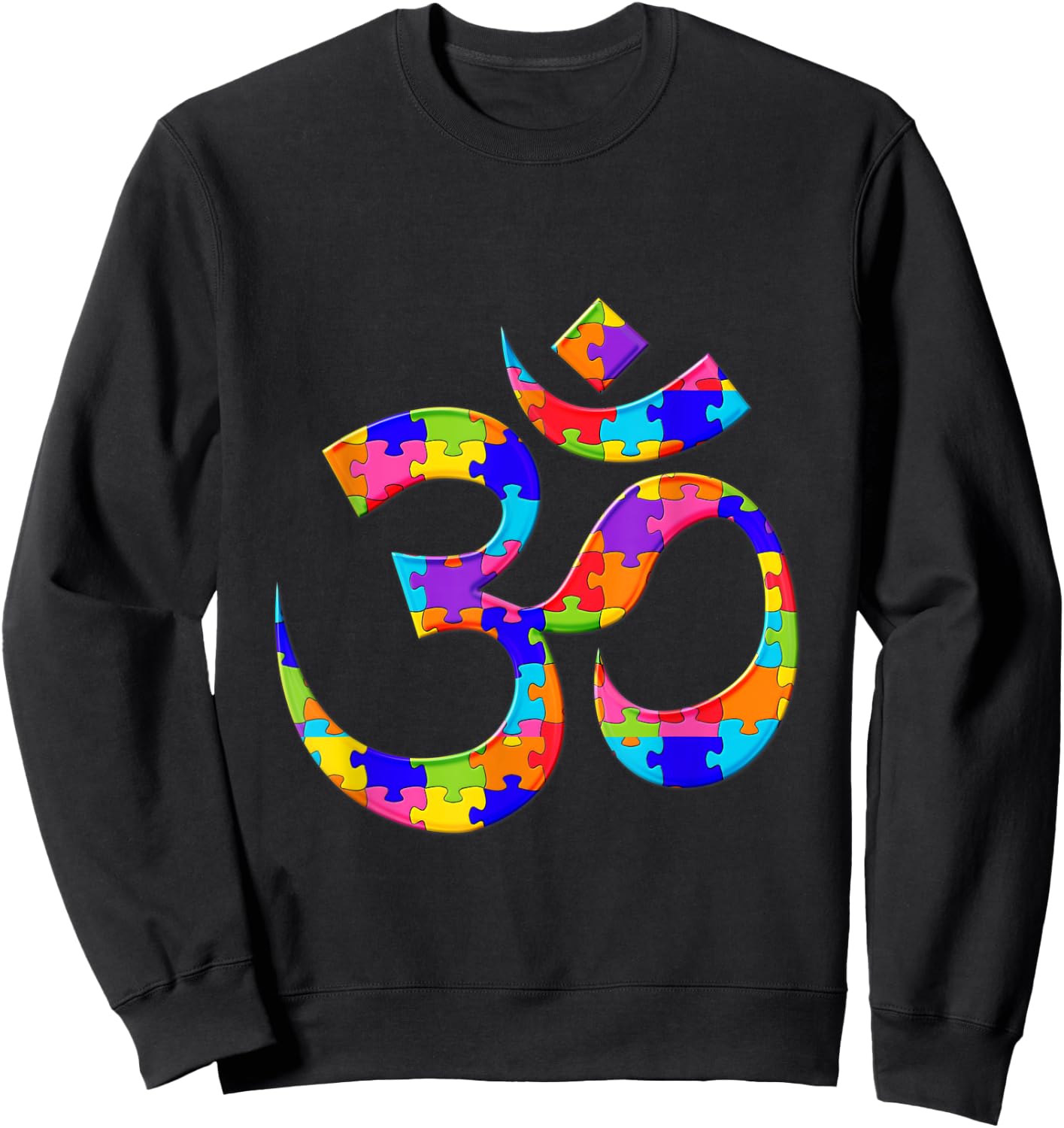 Om Brahman Puzzle Autism Puzzle Sweatshirt - Sweatshirt | Black