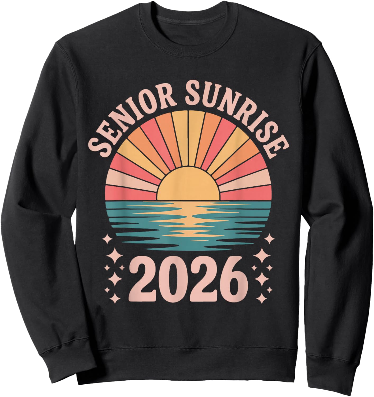 Vintage SENIOR SUNRISE 2026 Seniors of class graduation Sweatshirt - Sweatshirt | Black