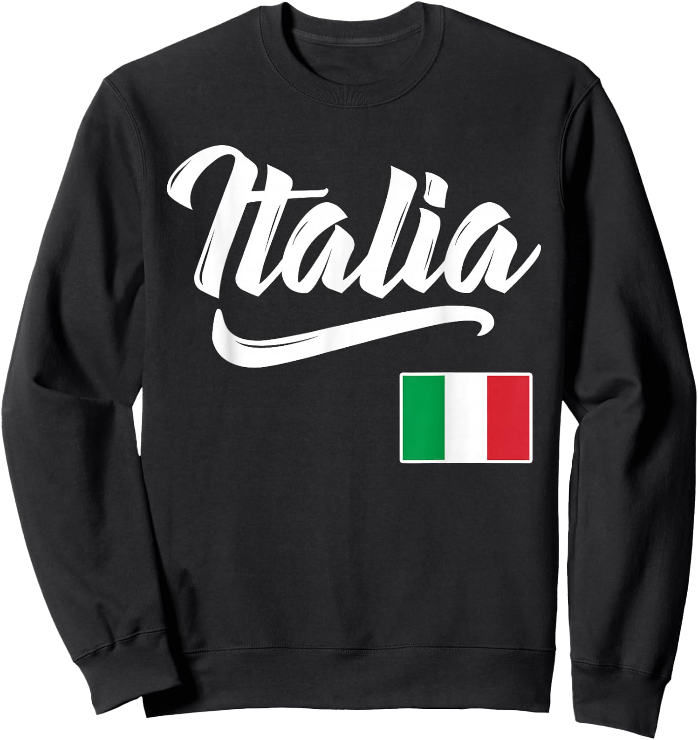 Italia Italian Flag Italy Italiano Heritage Men Women Kids Sweatshirt - Sweatshirt | Black