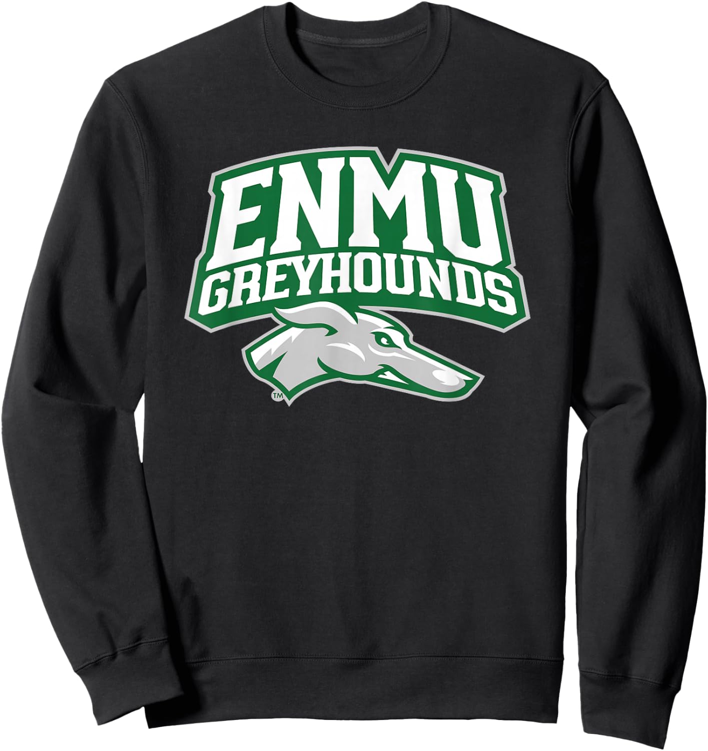 Eastern New Mexico University ENMU Greyhounds Primary Logo Sweatshirt - Sweatshirt | Black