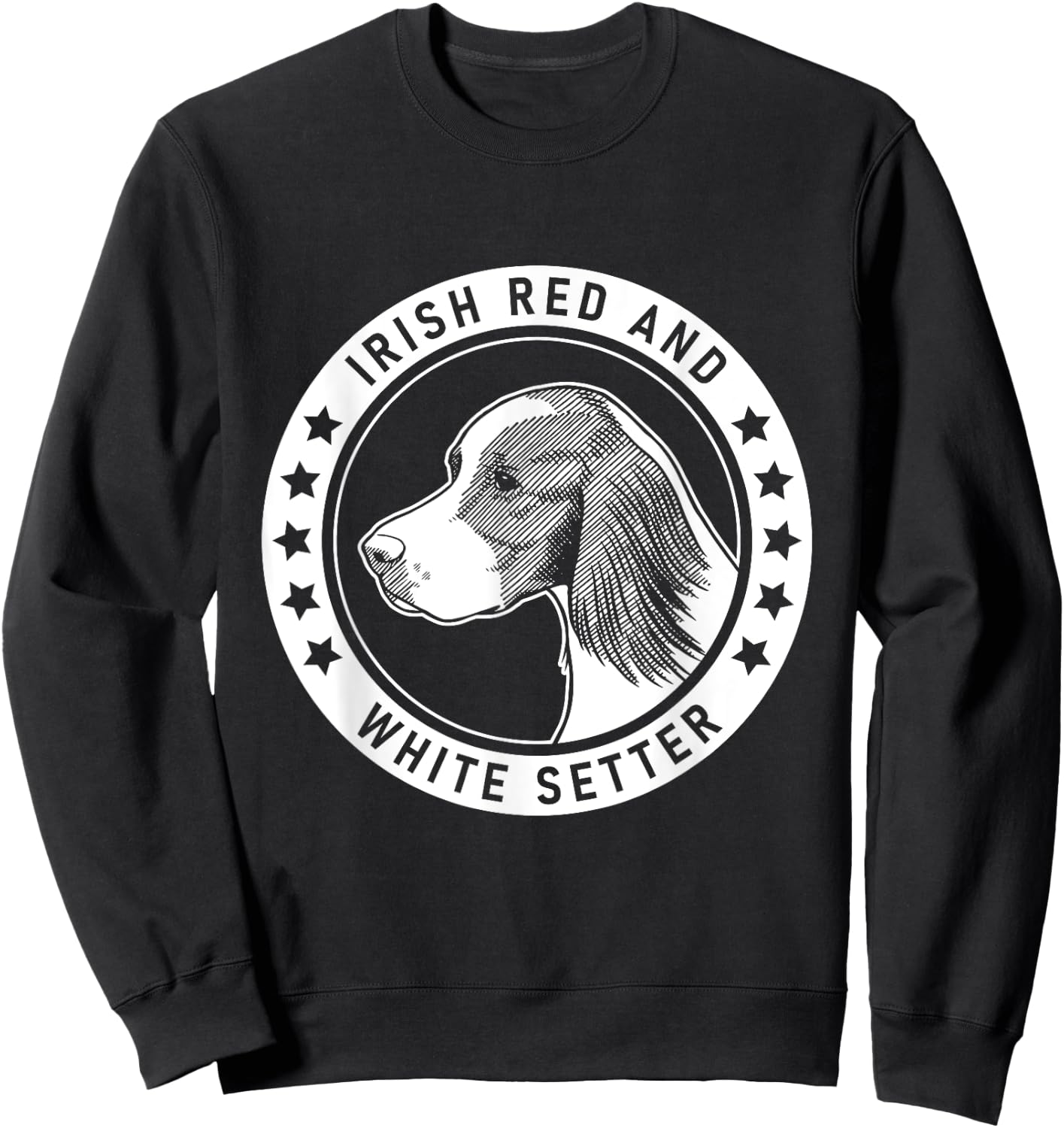 Irish Red and White Setter Fan design Sweatshirt - Sweatshirt | Black