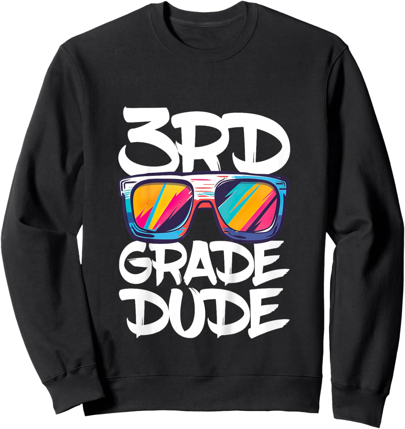3rd Grade Dude Shirt Back To School Third Grade Boy Girl Sweatshirt - Sweatshirt | Black