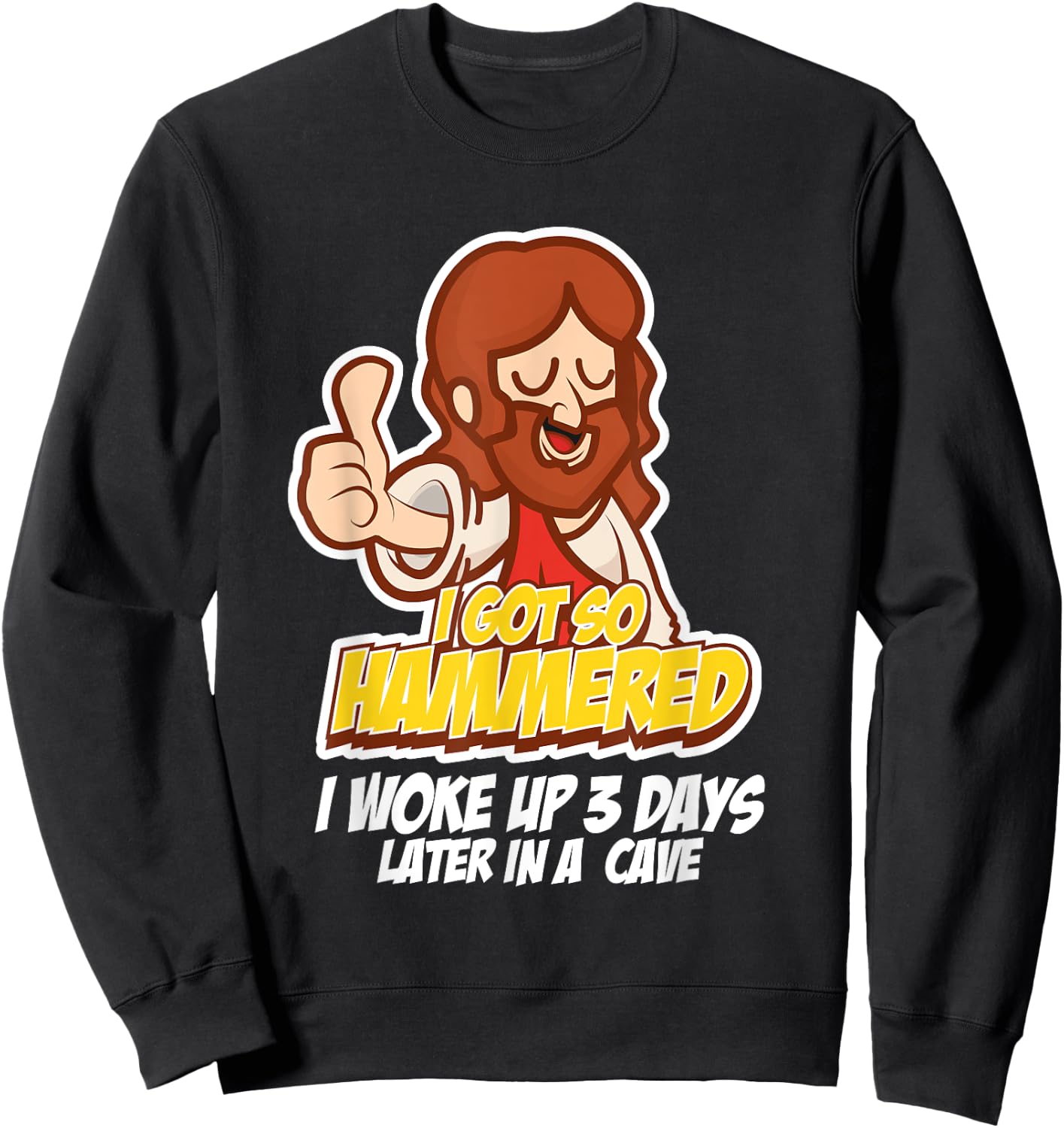 Jesus Easter Shirt Men Funny Religious Gifts Christian Sweatshirt - Sweatshirt | Black