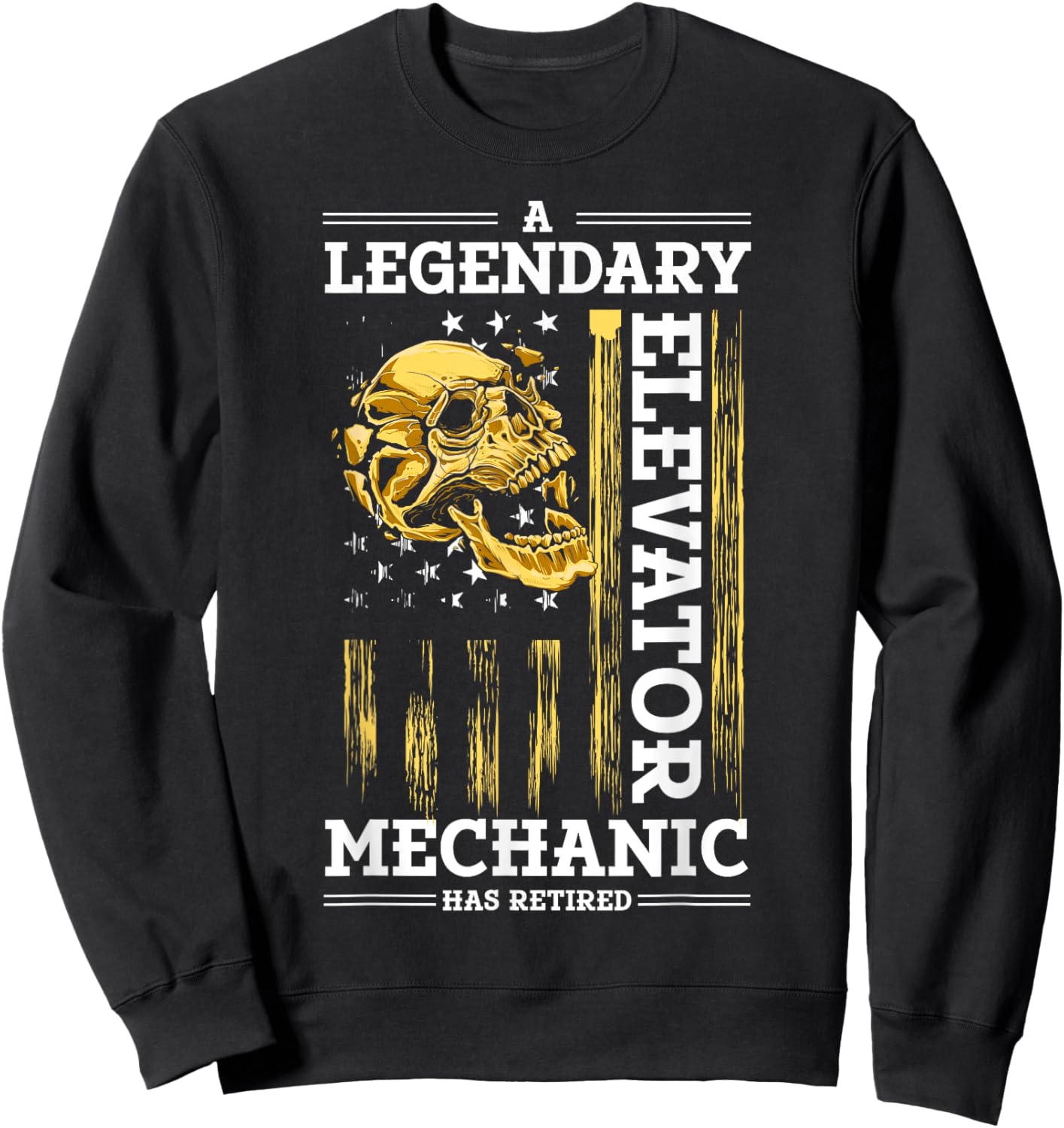 Retirement Elevator Technician Retired Elevator Mechanic Sweatshirt - Sweatshirt | Black