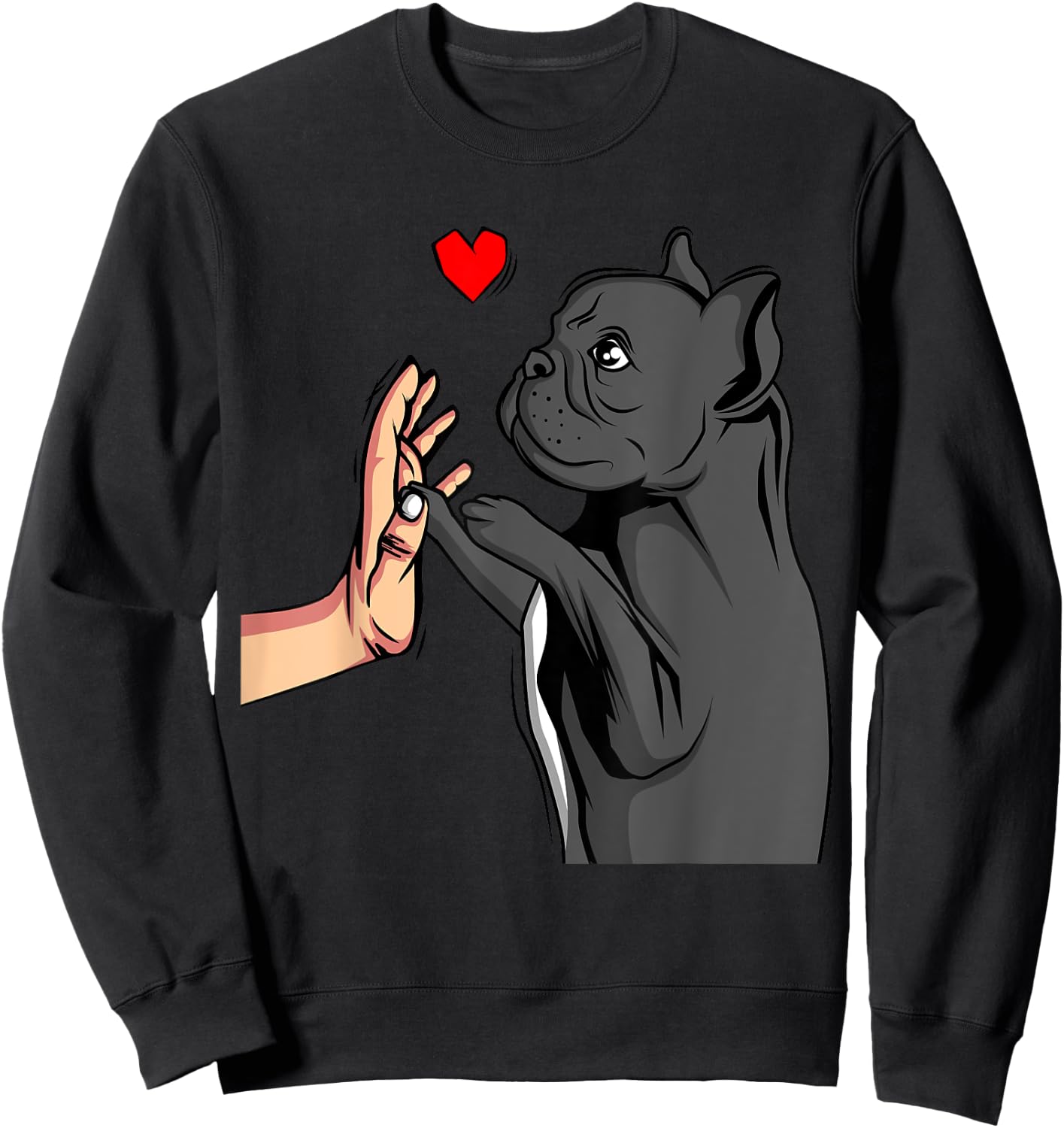 French Bulldog Frenchie Love Cute Dog Mom Funny Girls Gift Sweatshirt - Sweatshirt | Black