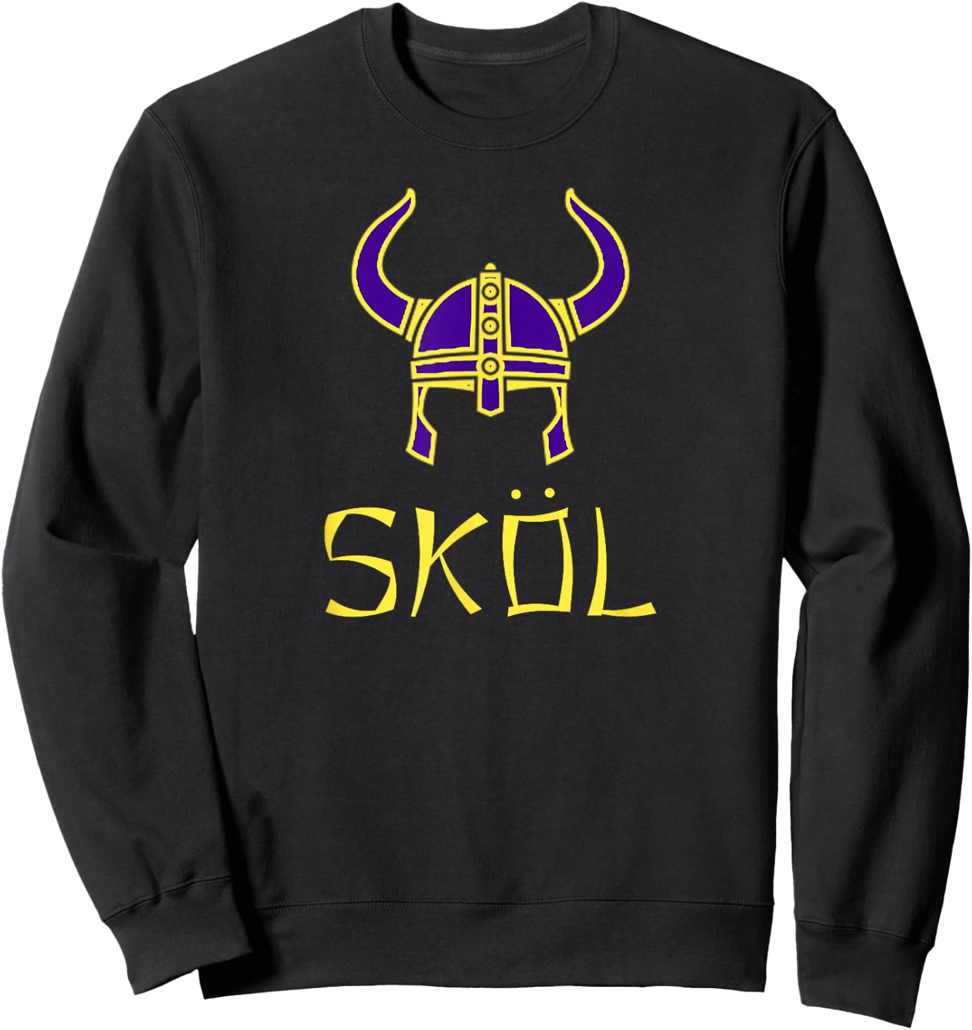 Skol Nordic Scandinavian Warrior Viking Helmet Sweatshirt - Sweatshirt | Black