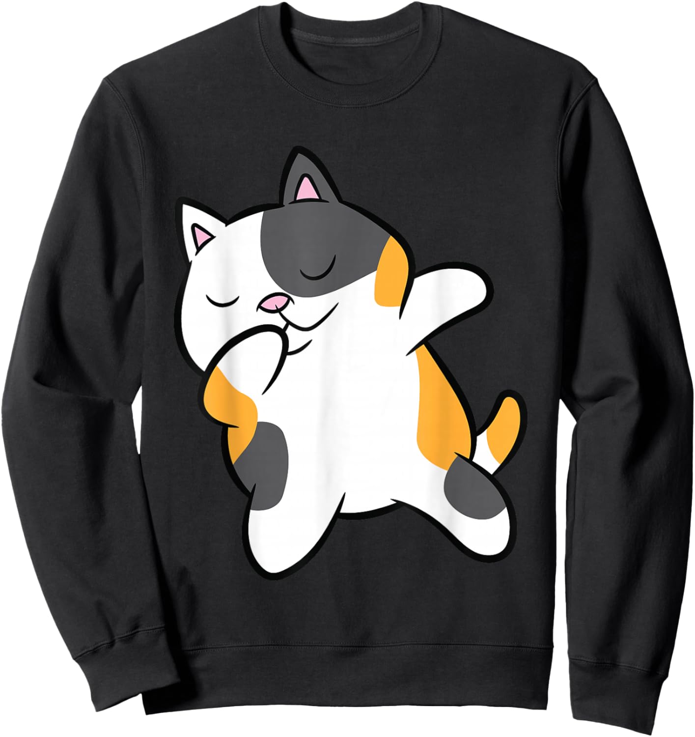 Dabbing Calico Cat Cute Dabbing Calico Cat Sweatshirt - Sweatshirt | Black
