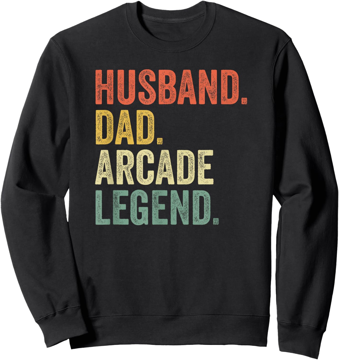 Retro Arcade Shirt 80s Game Christmas Gifts Dad Sweatshirt - Sweatshirt | Black