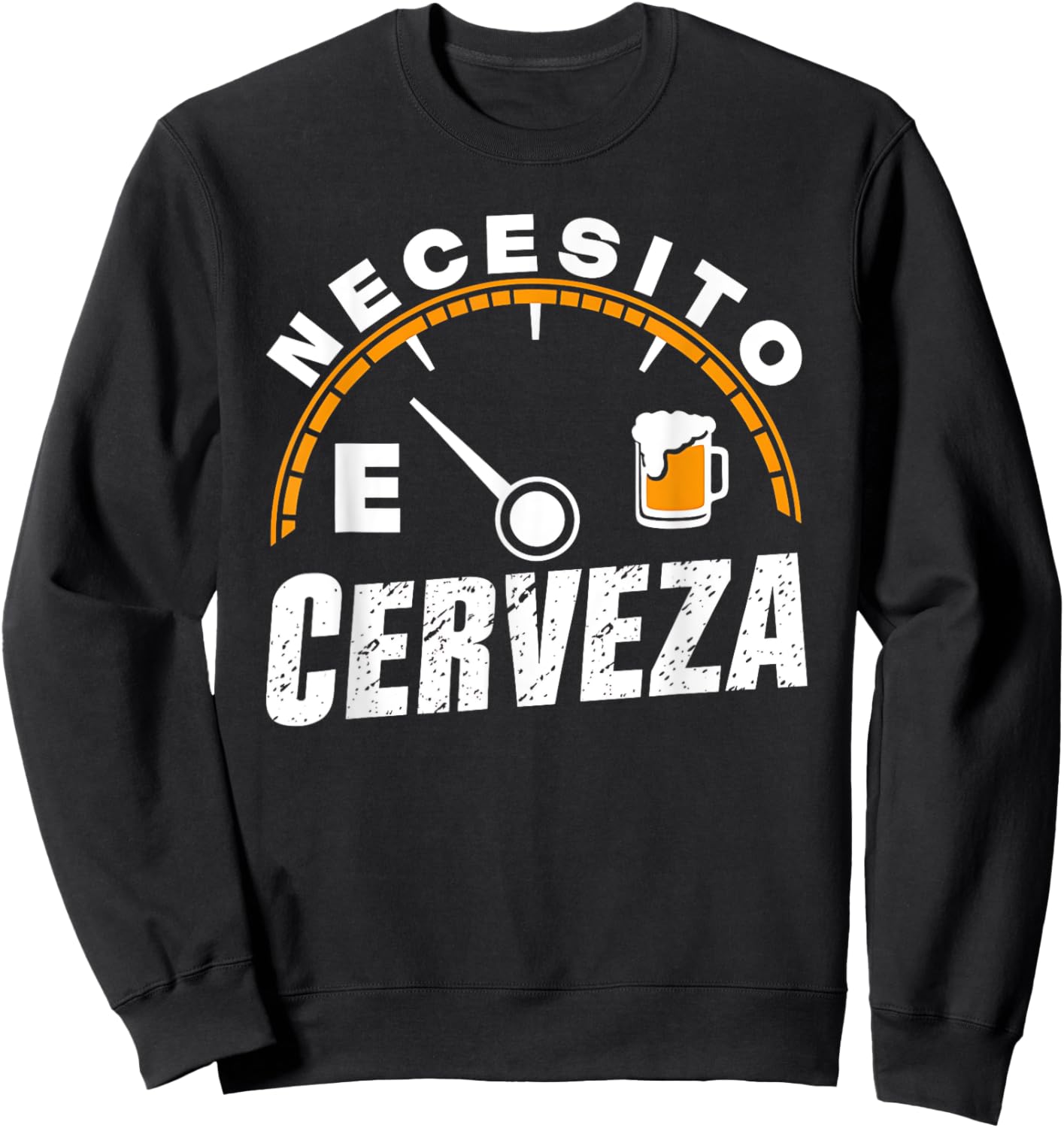 Funny Mexican Beer Necesito Cerveza I need Beer in Spanish Sweatshirt - Sweatshirt | Black