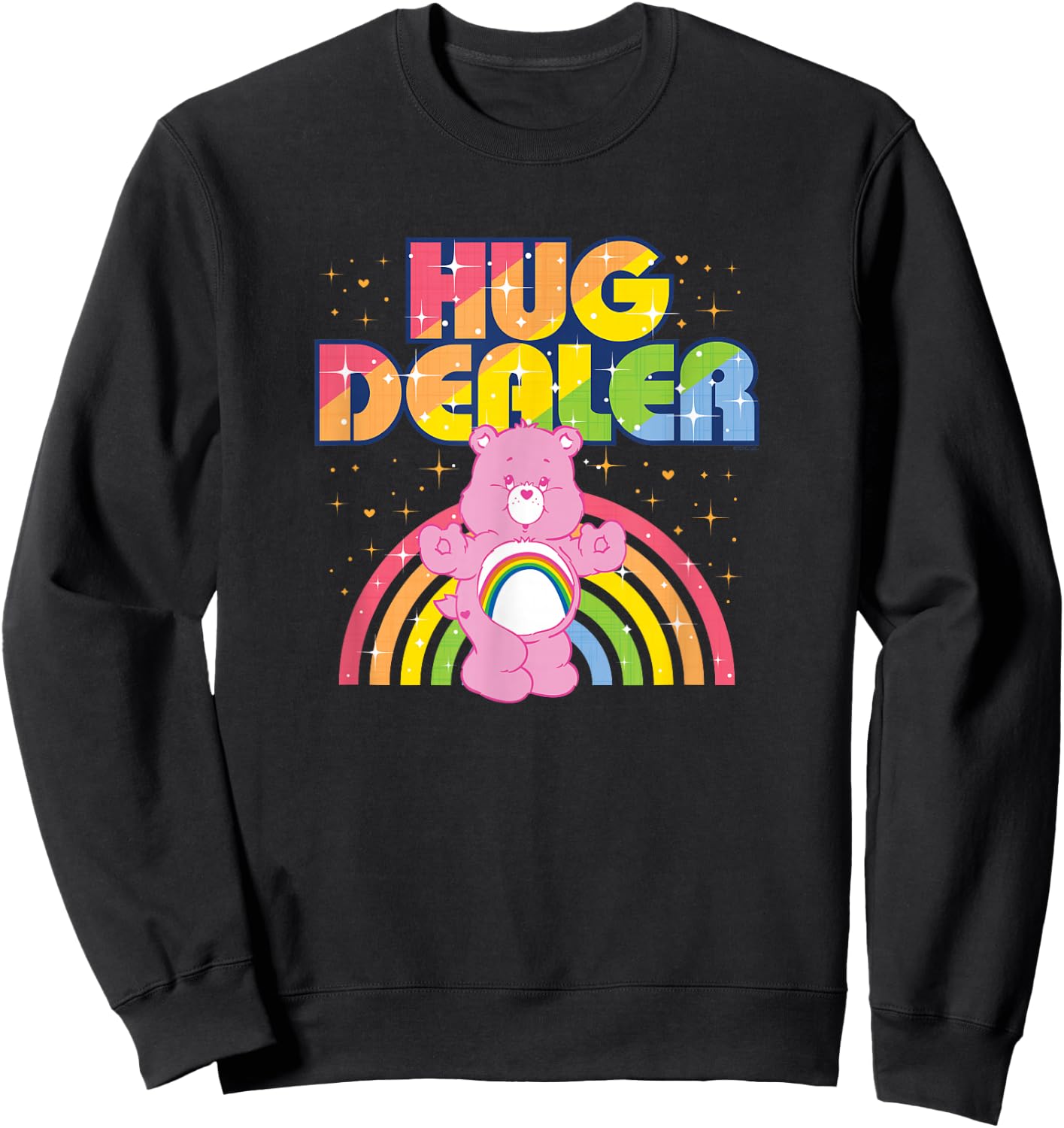 Care Bears Hug Dealer Rainbow Retro Cartoon Sweatshirt - Sweatshirt | Black