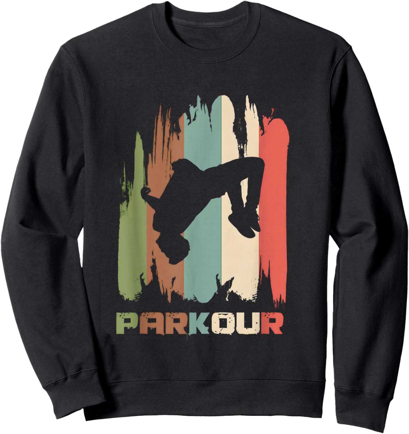 Vintage parkour boys Shirt parkour Lovers and girls Sweatshirt - Sweatshirt | Black