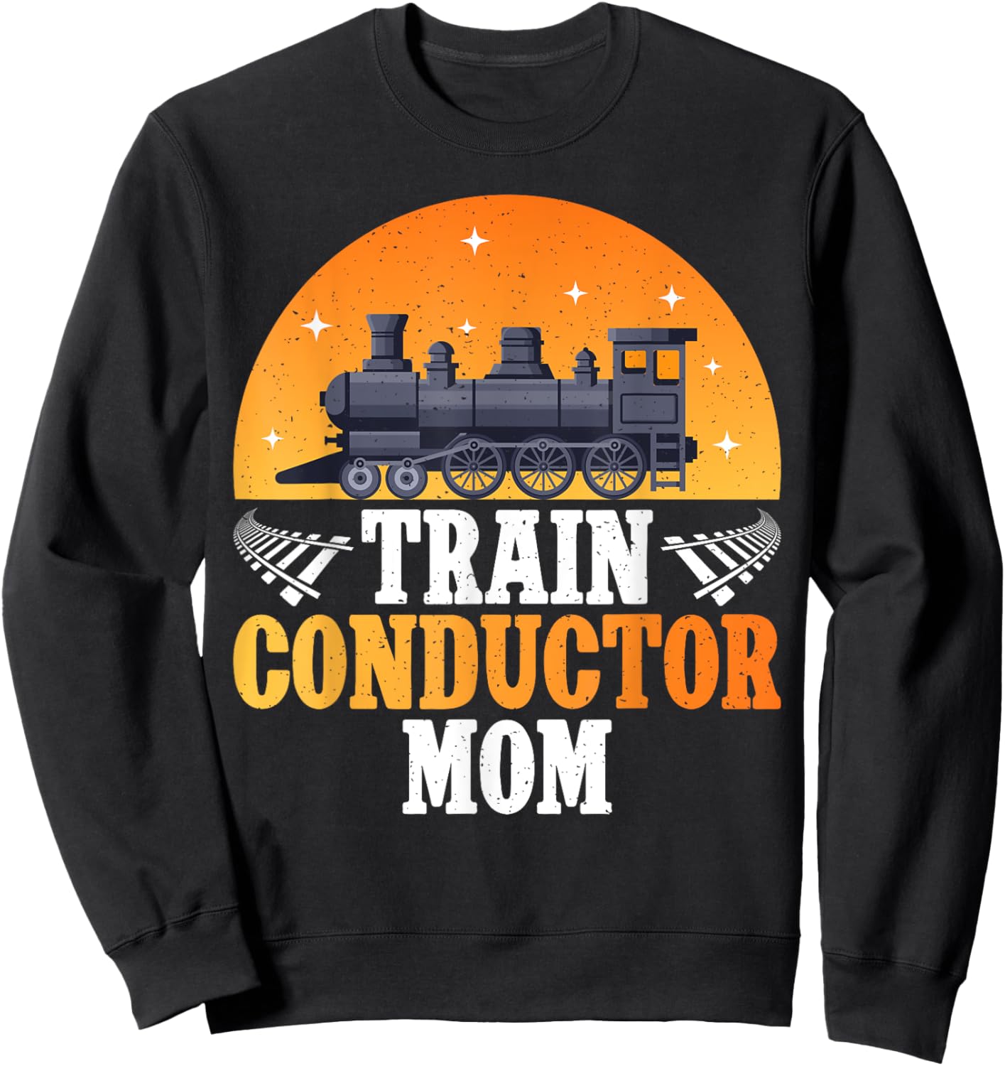 Train Conductor Mom Train Conductor Sweatshirt - Sweatshirt | Black