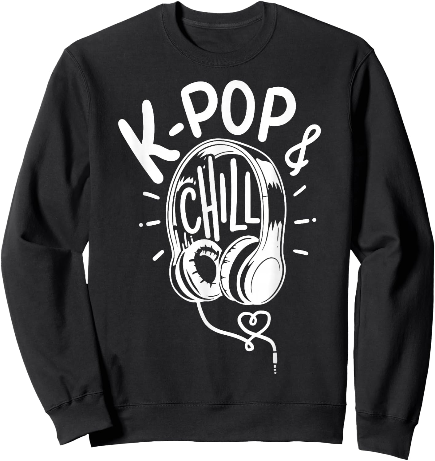 K-Pop Music Headphone Gift Sweatshirt - Sweatshirt | Black