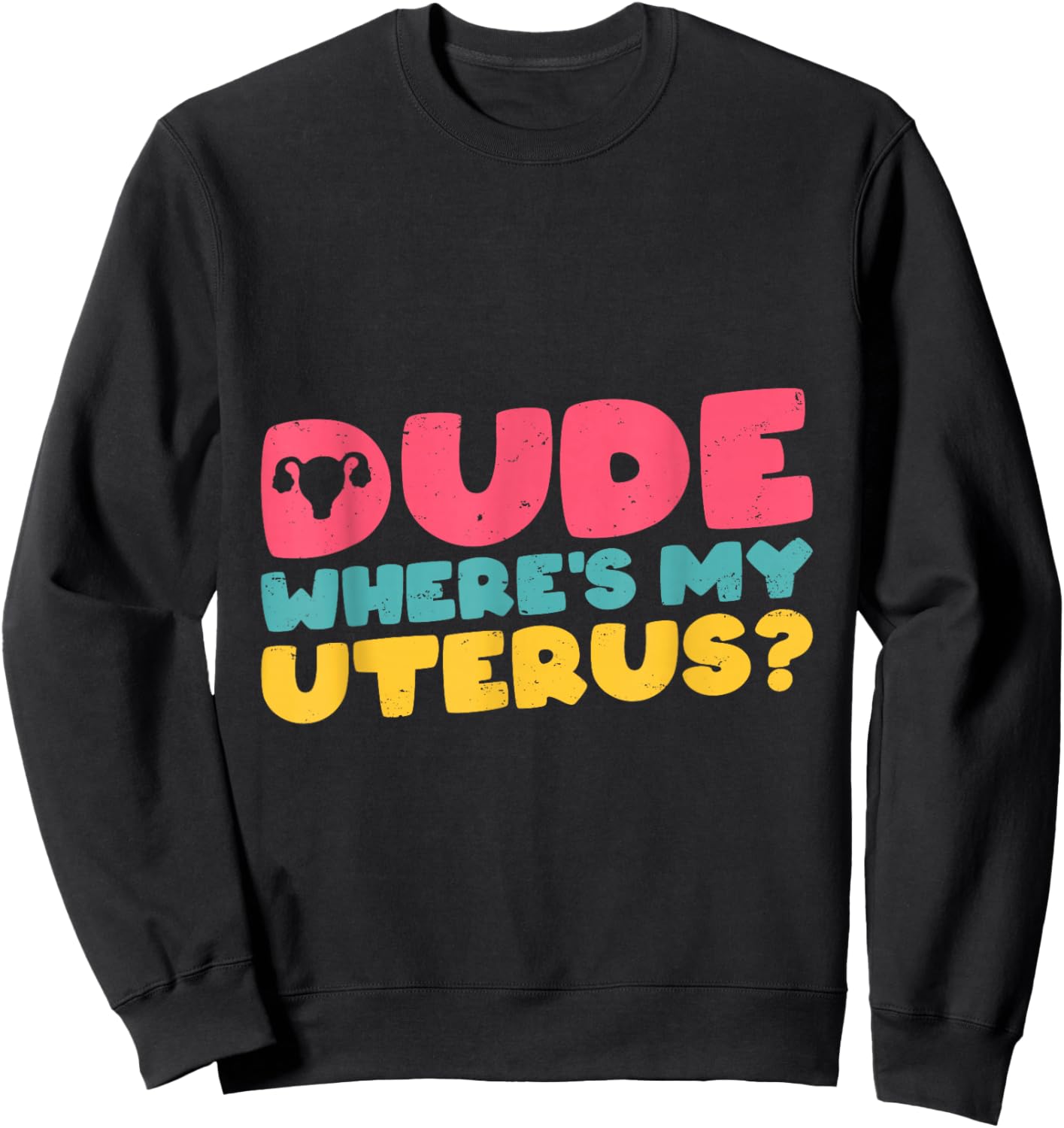 Evicted Funny Uterus Ovarian Removal Hysterectomy Sweatshirt - Sweatshirt | Black