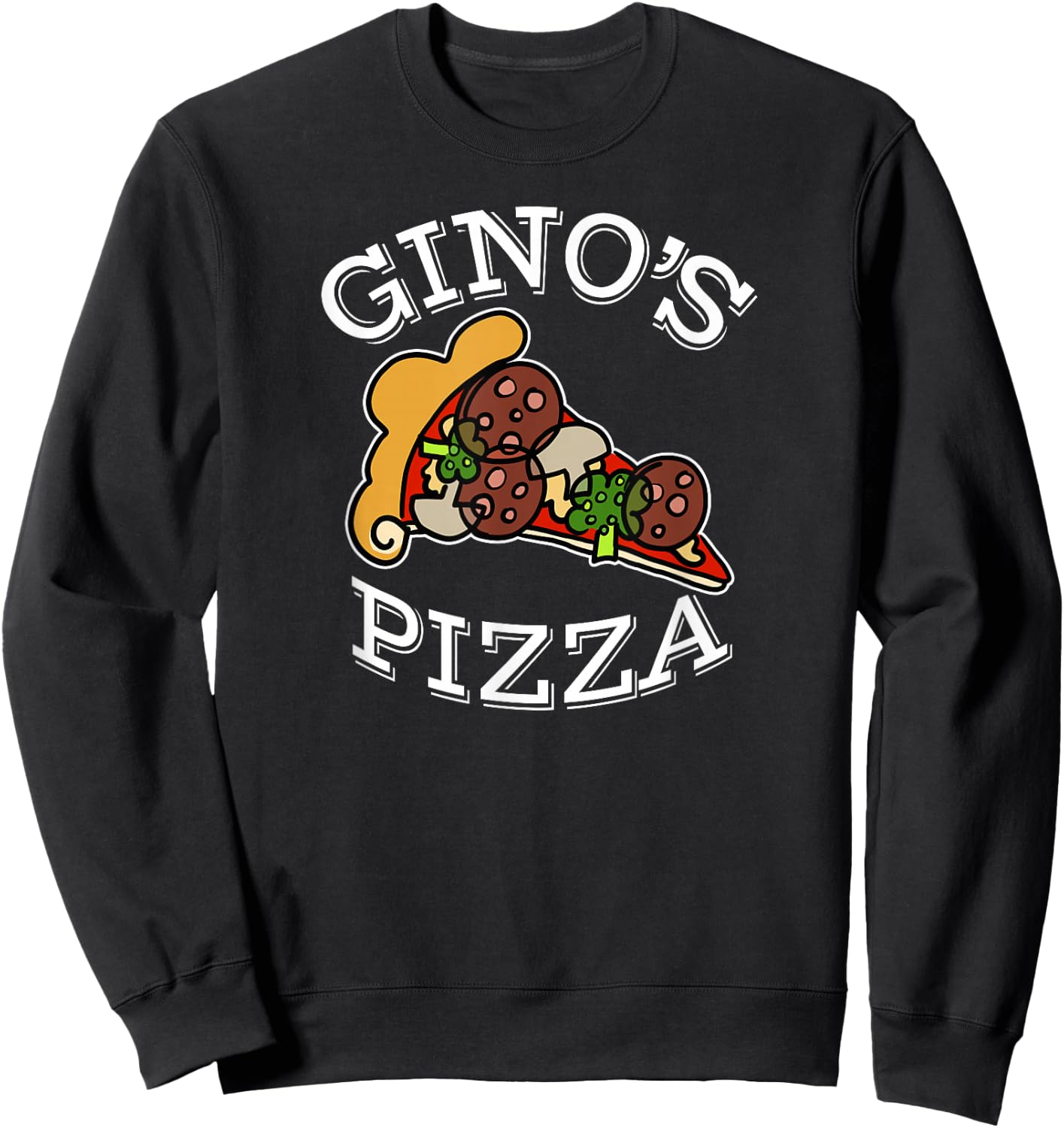 Gino's PIzza - Classic Italian Pizzeria Sweatshirt - Sweatshirt | Black