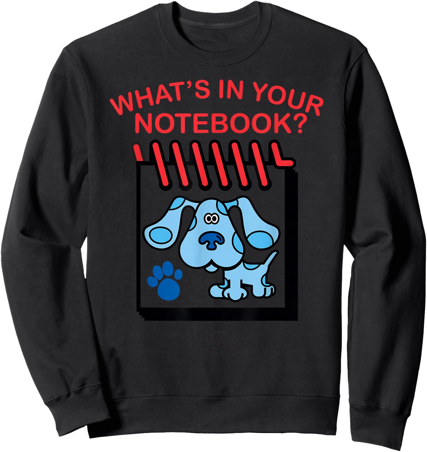 Blue's Clues Whats in Your Notebook? Sweatshirt - Sweatshirt | Black