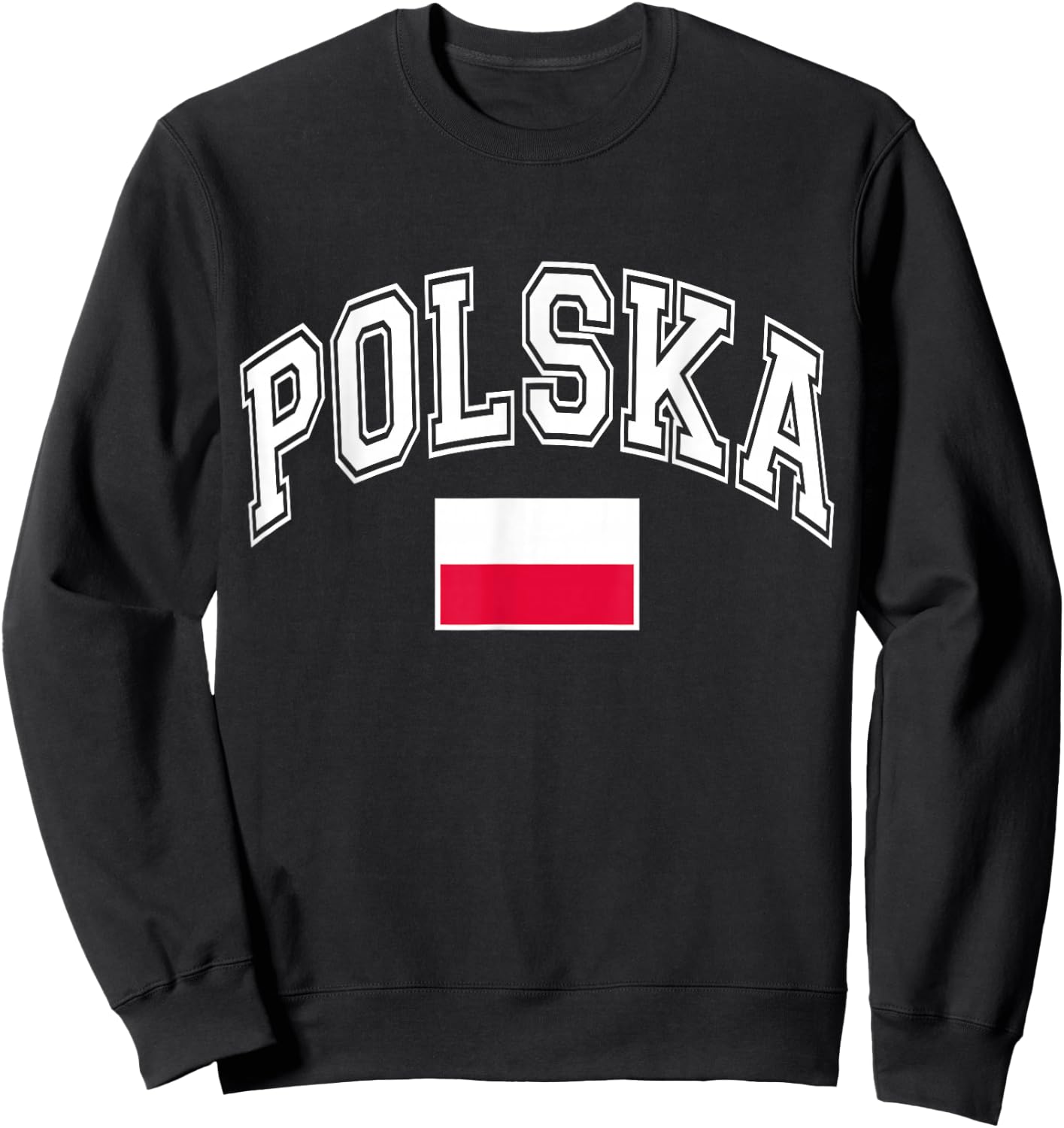 Polska Poland Polish Flag Sweatshirt - Sweatshirt | Black