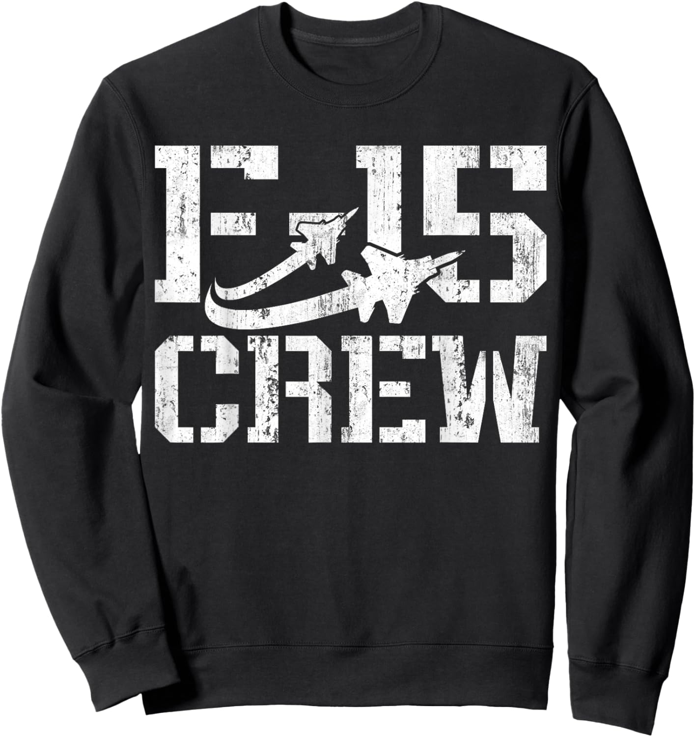Eagle F-15 Jet Fighter Crew and Team Fighter Jet Sweatshirt - Sweatshirt | Black