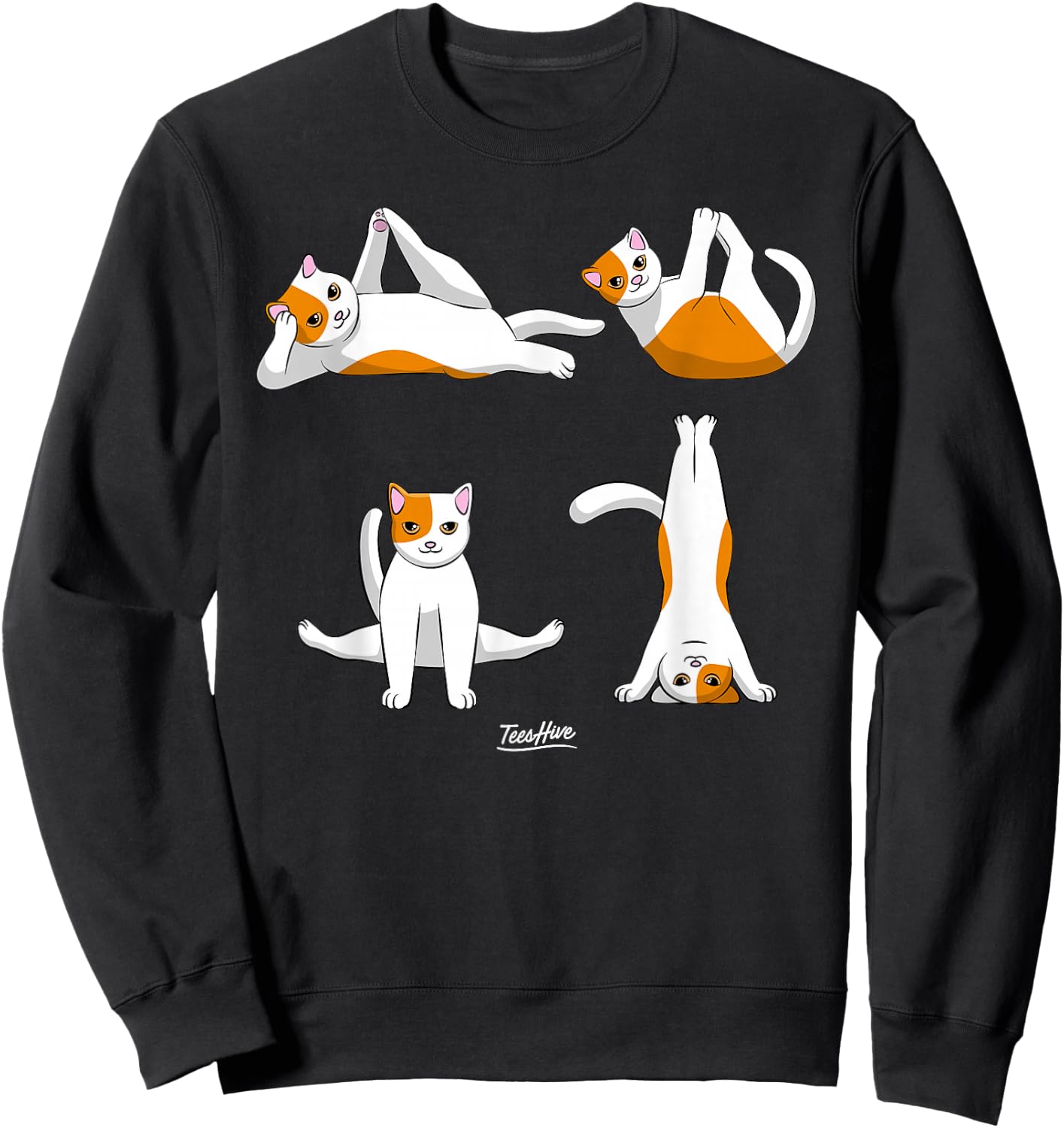 Yoga Cats Sweatshirt - Sweatshirt | Black