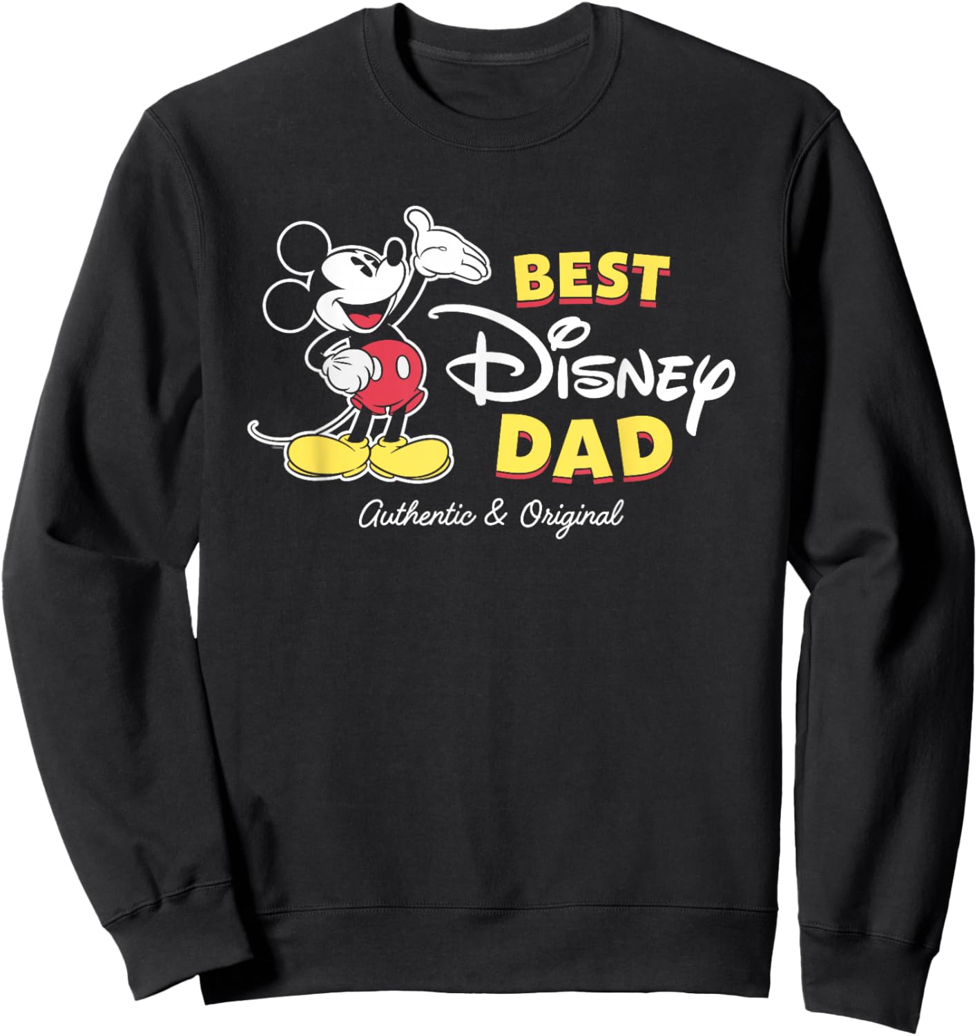 Disney Mickey Mouse Best Disney Dad Birthday Father’s Day Sweatshirt - Sweatshirt | Black