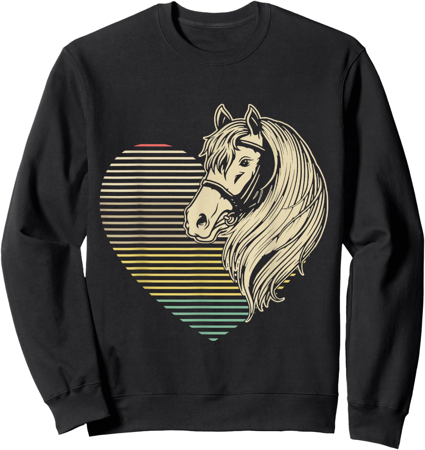 Horse Riding Women Valentines Day Gift Horse Sweatshirt - Sweatshirt | Black