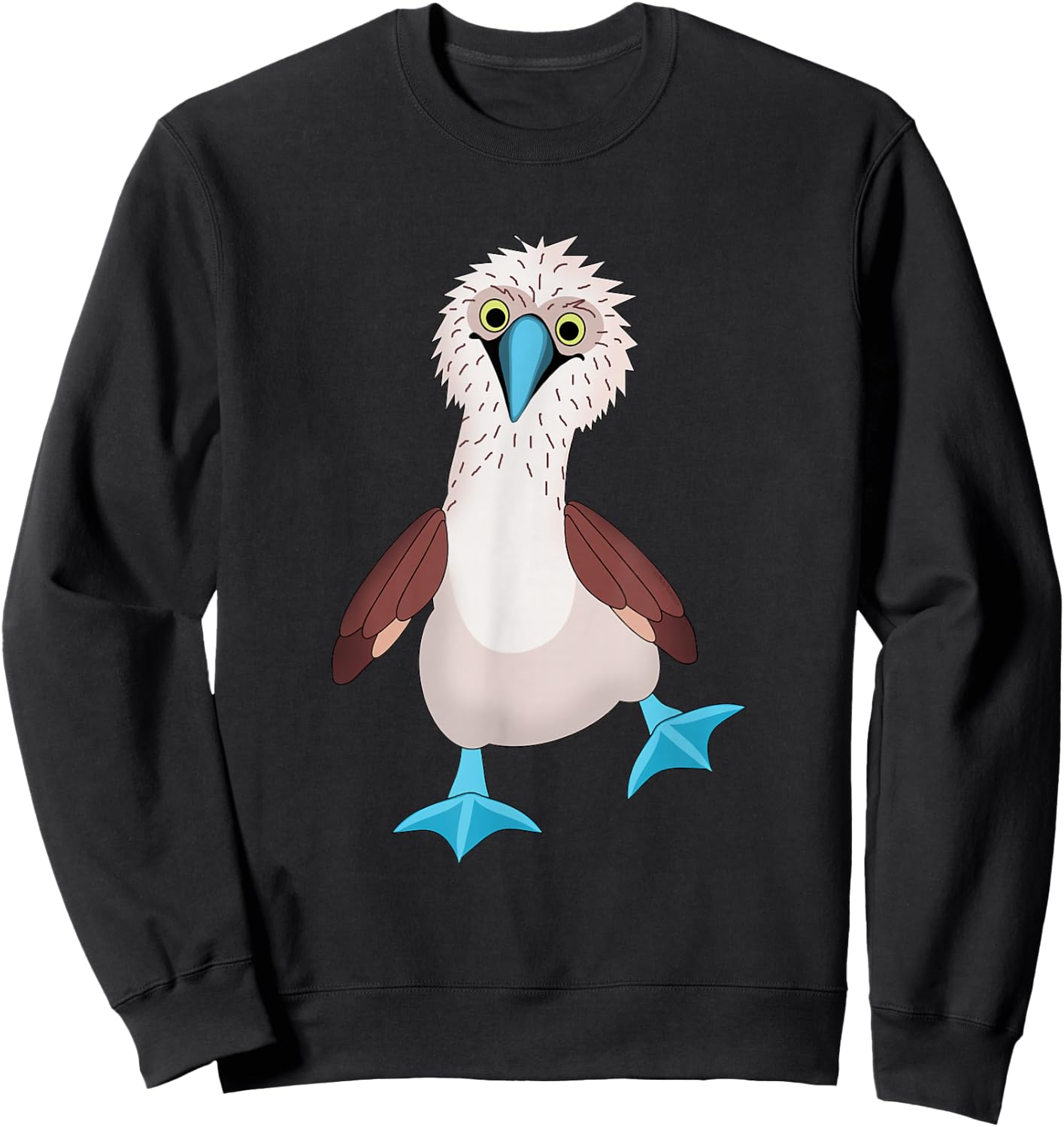 Dancing Booby Sea Bird Footed Blue Feet Drawing Sweatshirt - Sweatshirt | Black