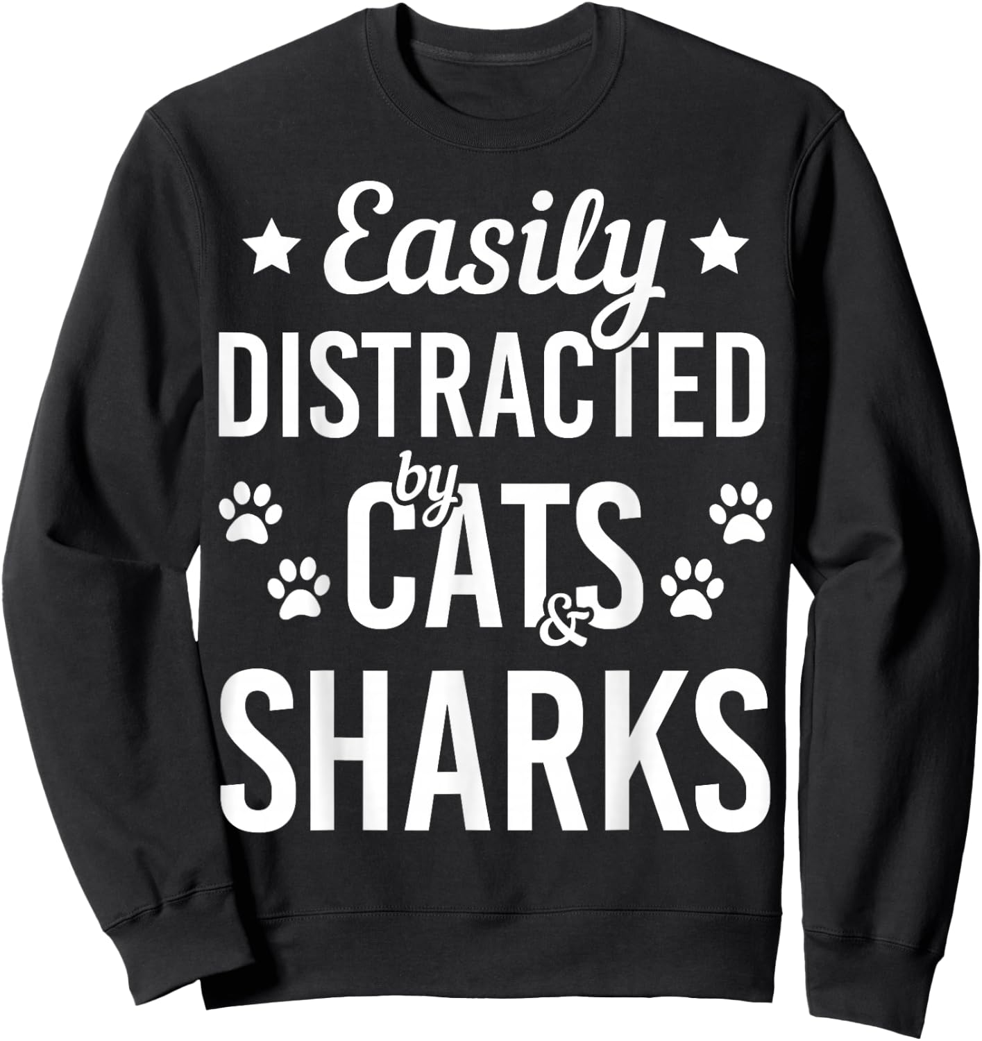Cat Lover Shark Lover Cats And Sharks Zookeeper Funny Cat Sweatshirt - Sweatshirt | Black