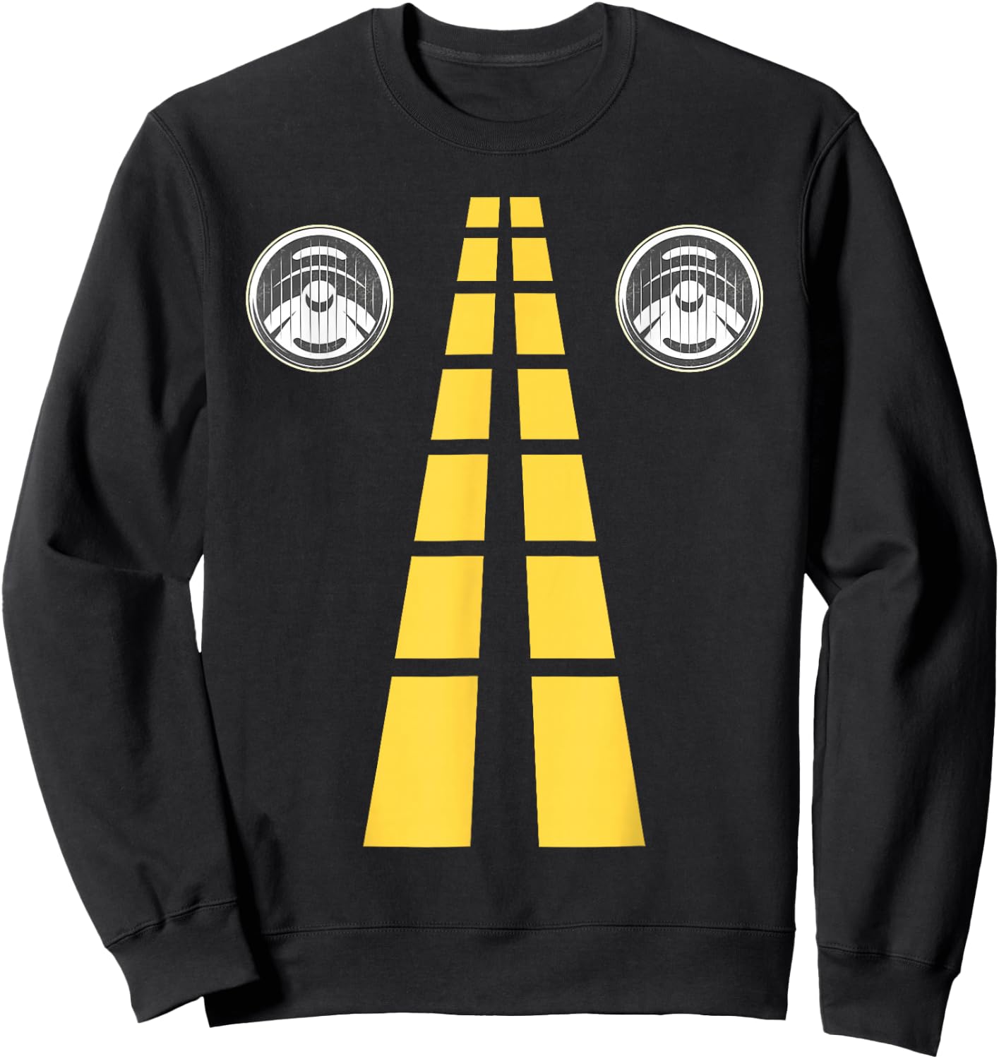 Deer Headlights with Road Markings Couples Costume Halloween Sweatshirt - Sweatshirt | Black