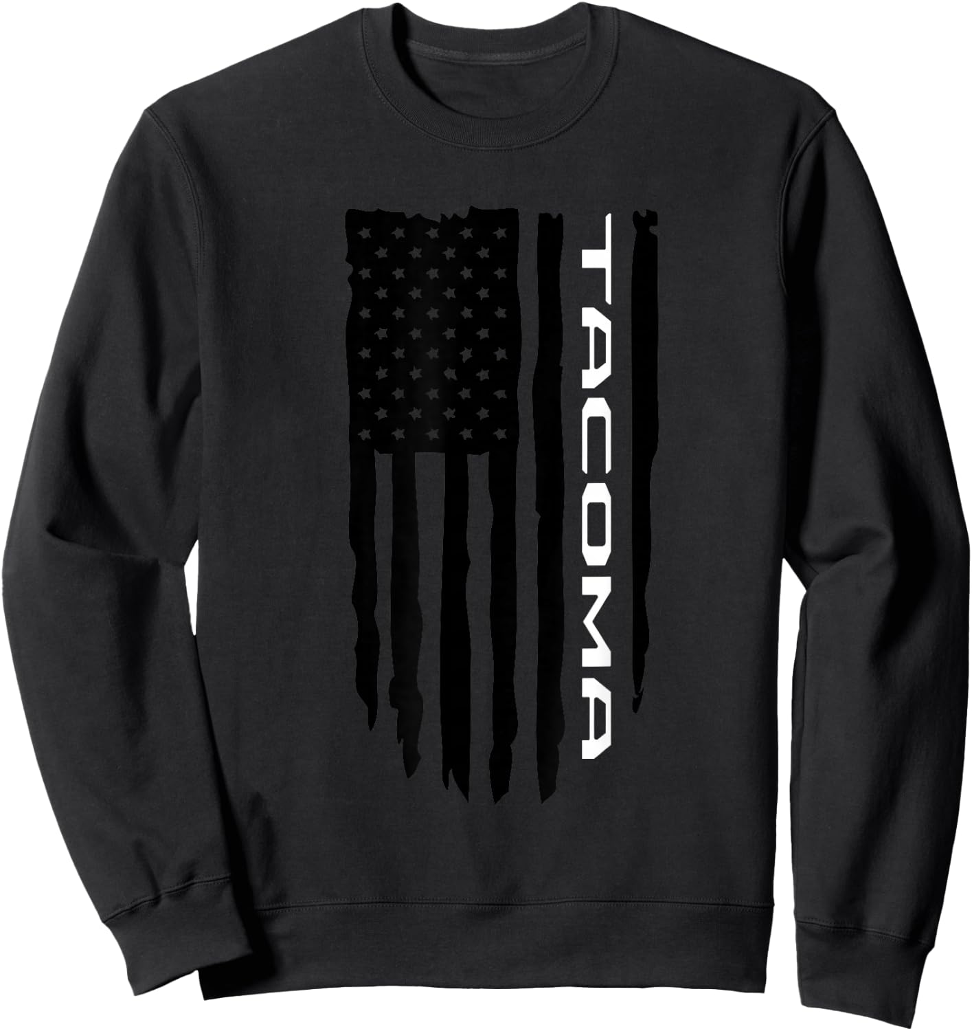 Wandering Wheels Men's Tacoma PreRunner American Flag Shirt Sweatshirt - Sweatshirt | Black