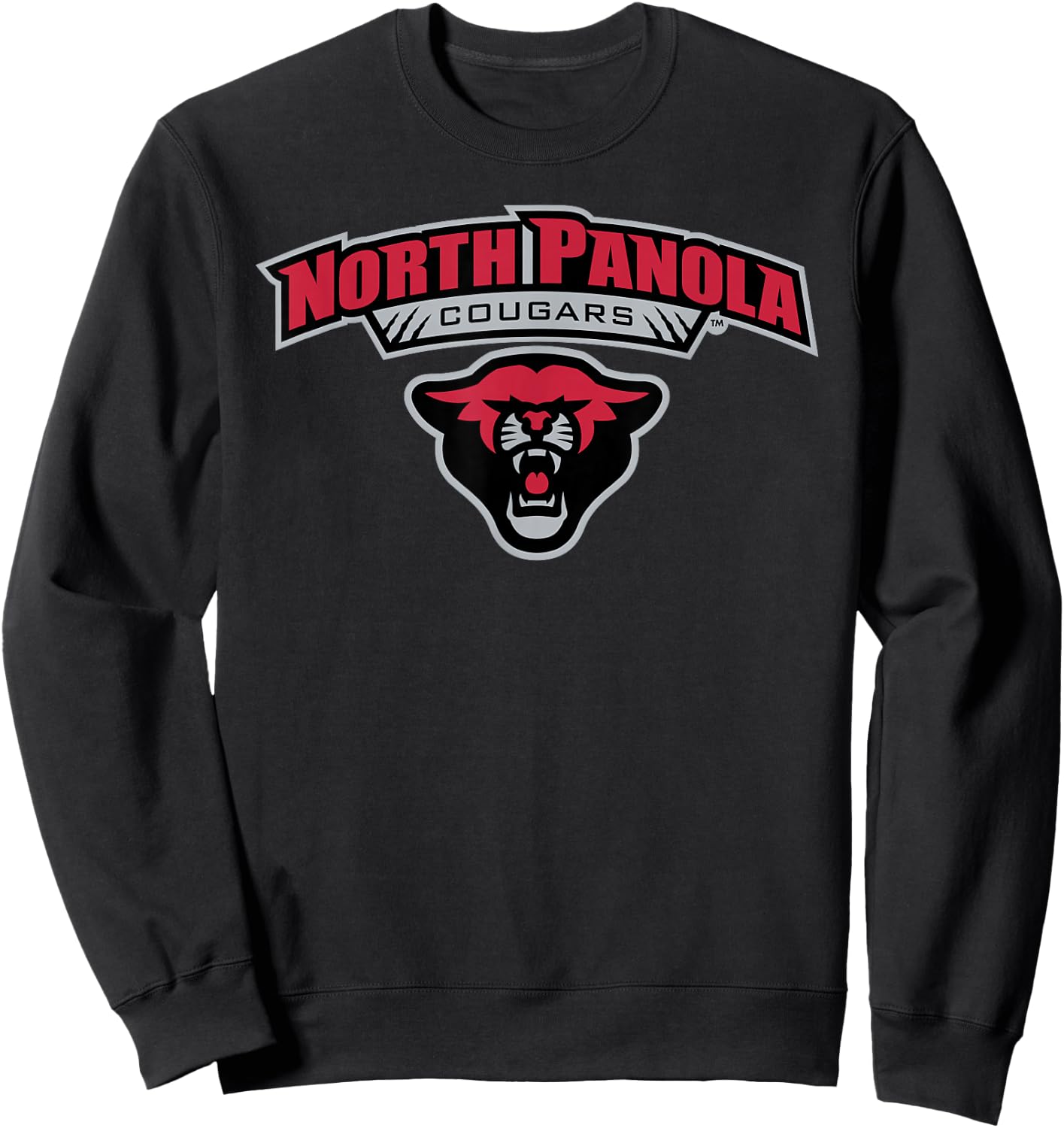 North Panola High School Cougars Sweatshirt - Sweatshirt | Black