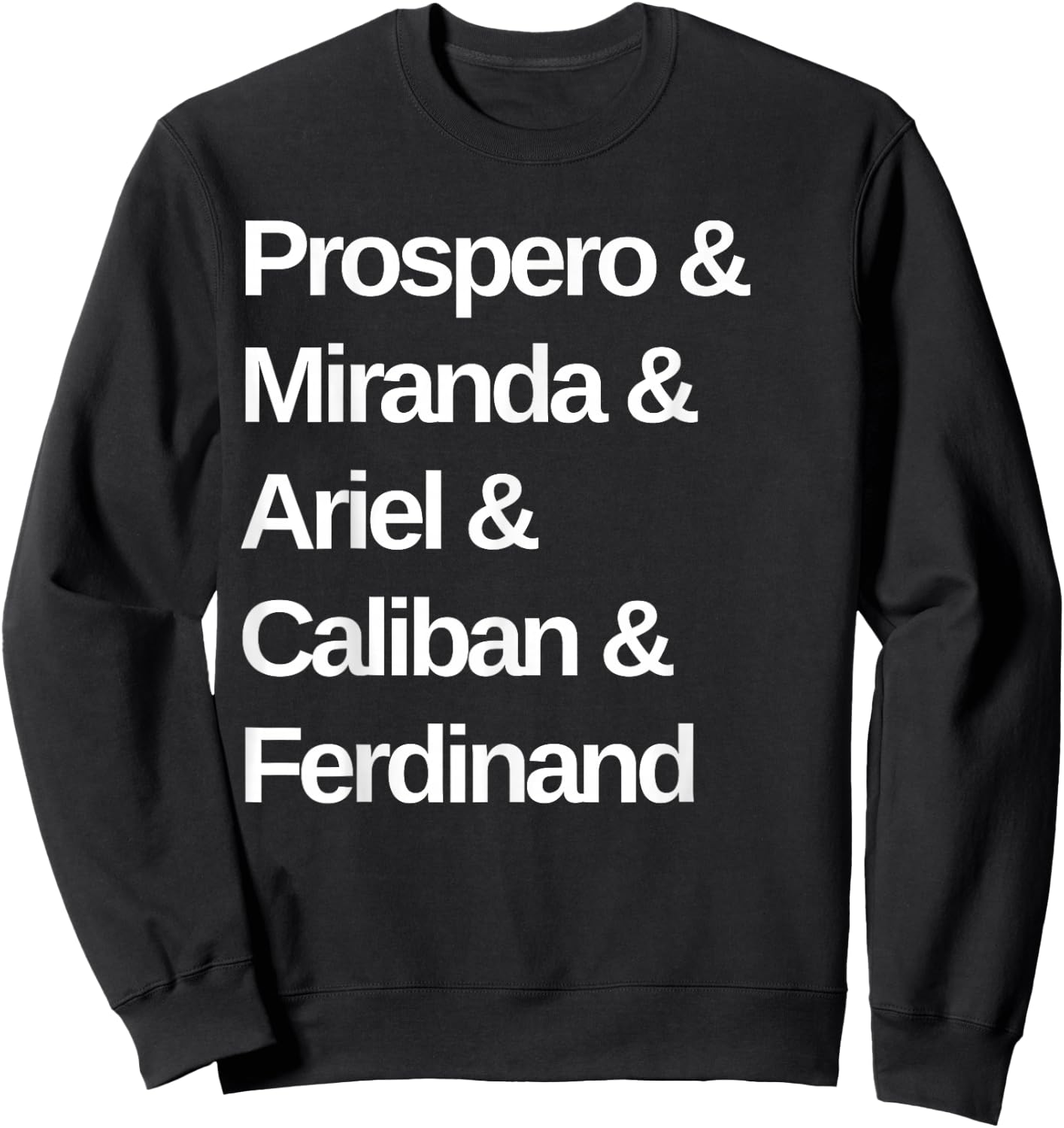 The Tempest Play Characters Shakespeare Sweatshirt - Sweatshirt | Black