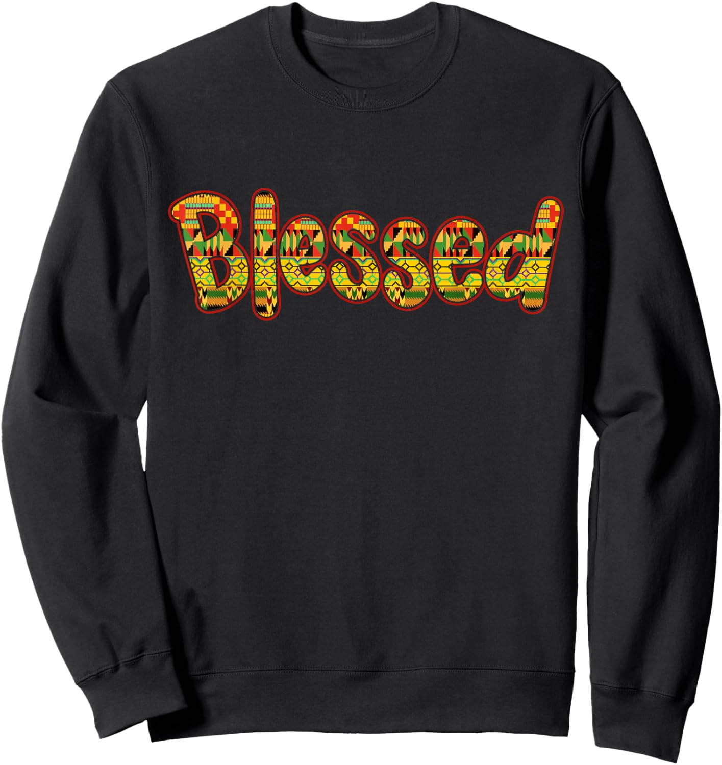 Blessed Kente African Print Black History Month Men Women Sweatshirt - Sweatshirt | Black
