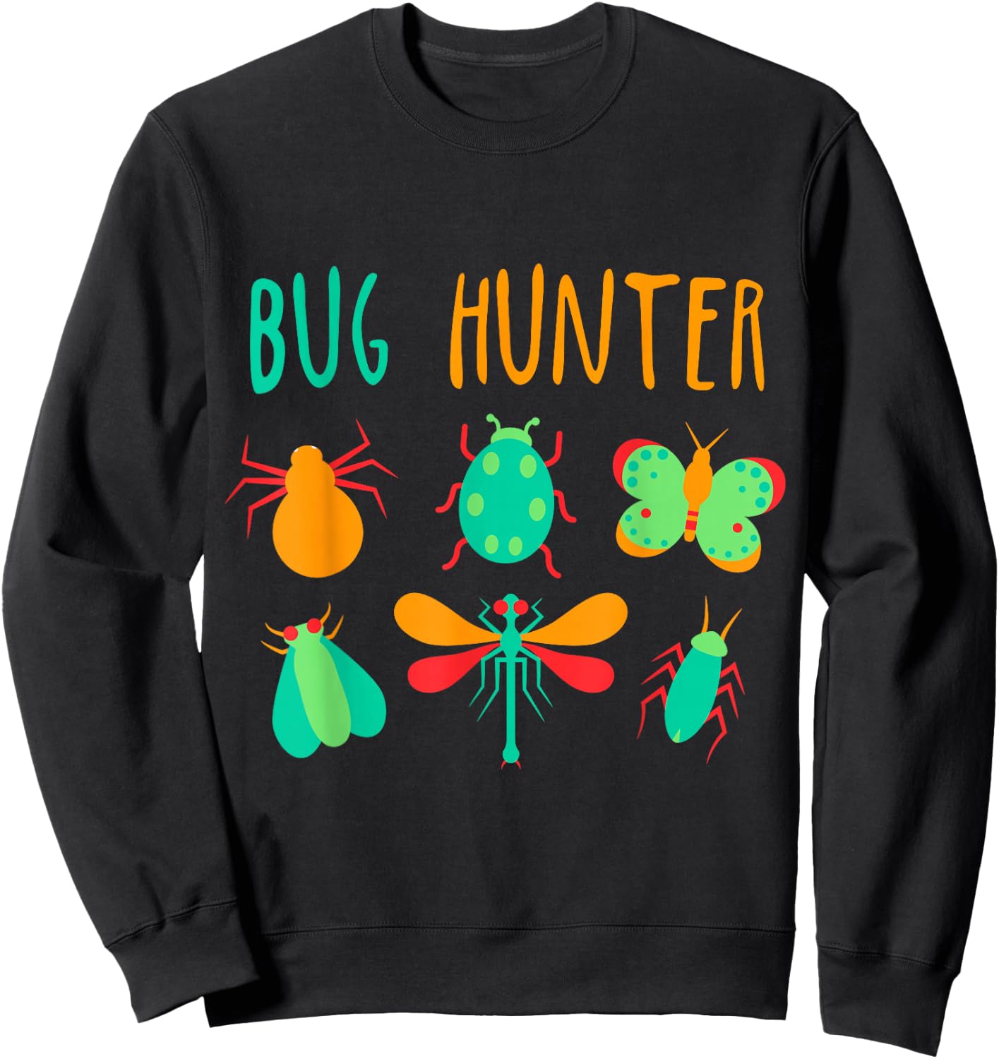 Bug Hunter Insect Lover Gift Kids - Boys & Girls Sweatshirt - Sweatshirt | Black