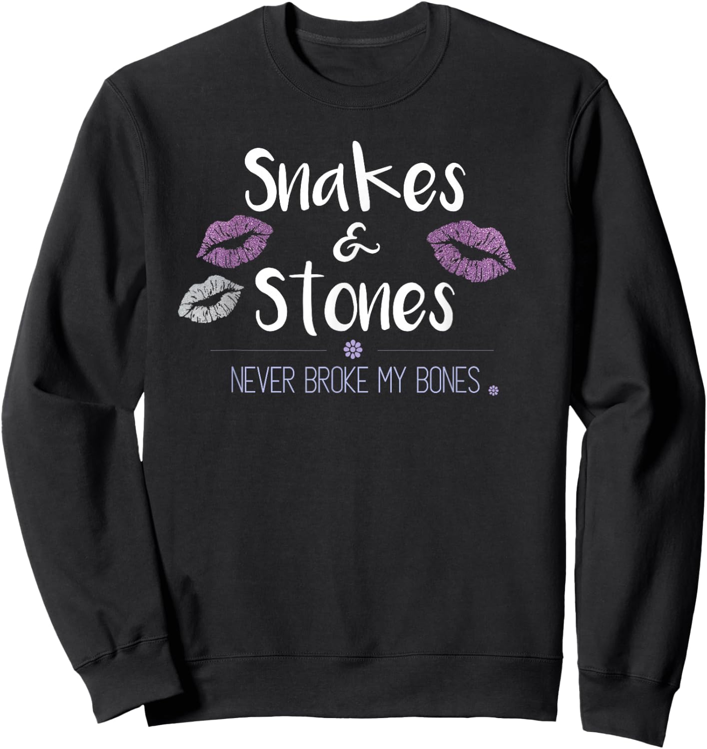 Snakes Stones Never Broke Bones Music Lover Swift Sweatshirt - Sweatshirt | Black