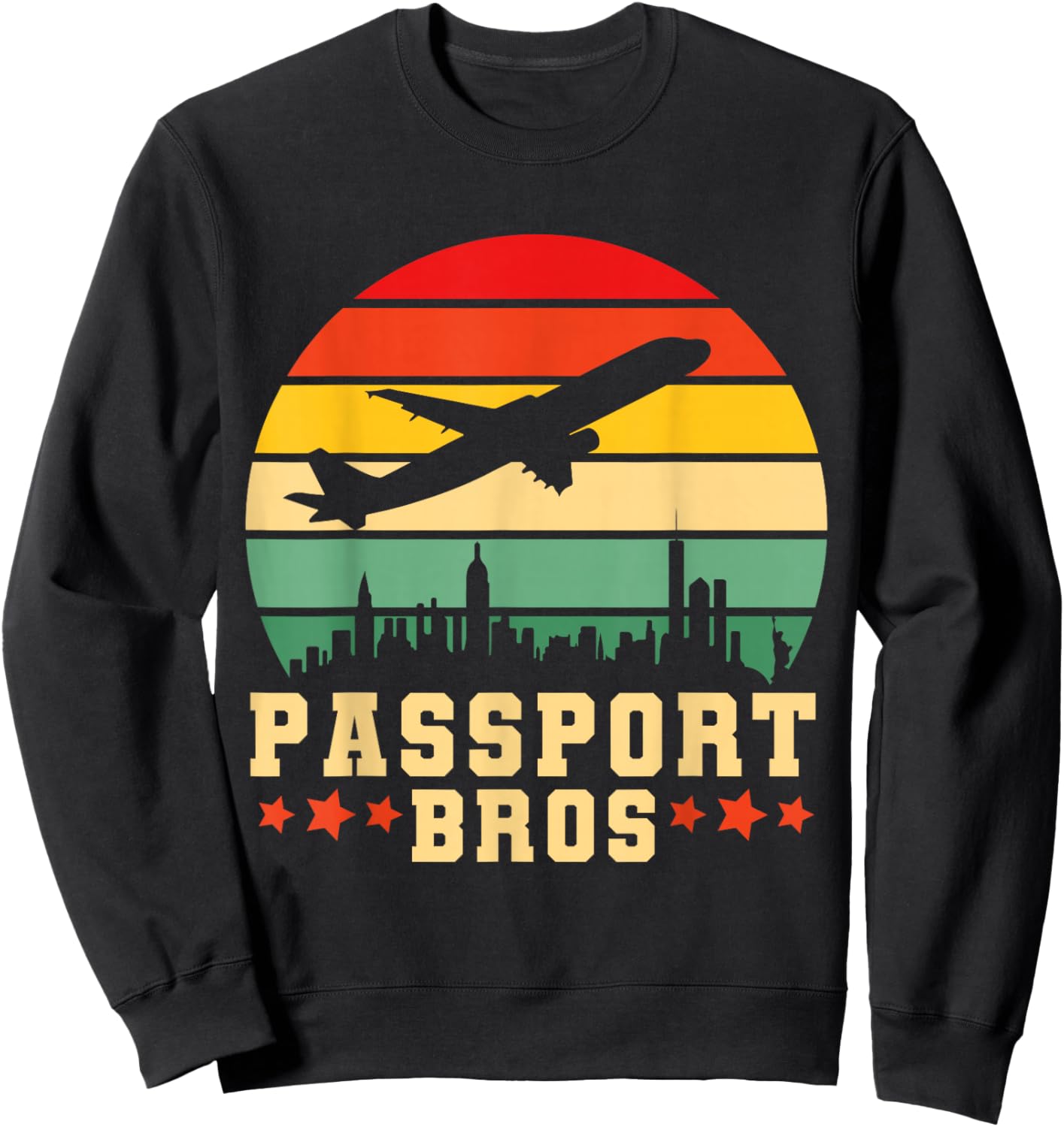 Find Love Abroad Modern Dating Meme Passport Bros Sweatshirt - Sweatshirt | Black