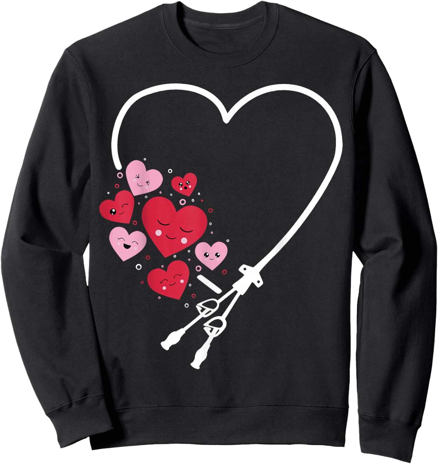 PICC Heart Valentine Vascular Access Team PICC IV Nurses Sweatshirt - Sweatshirt | Black