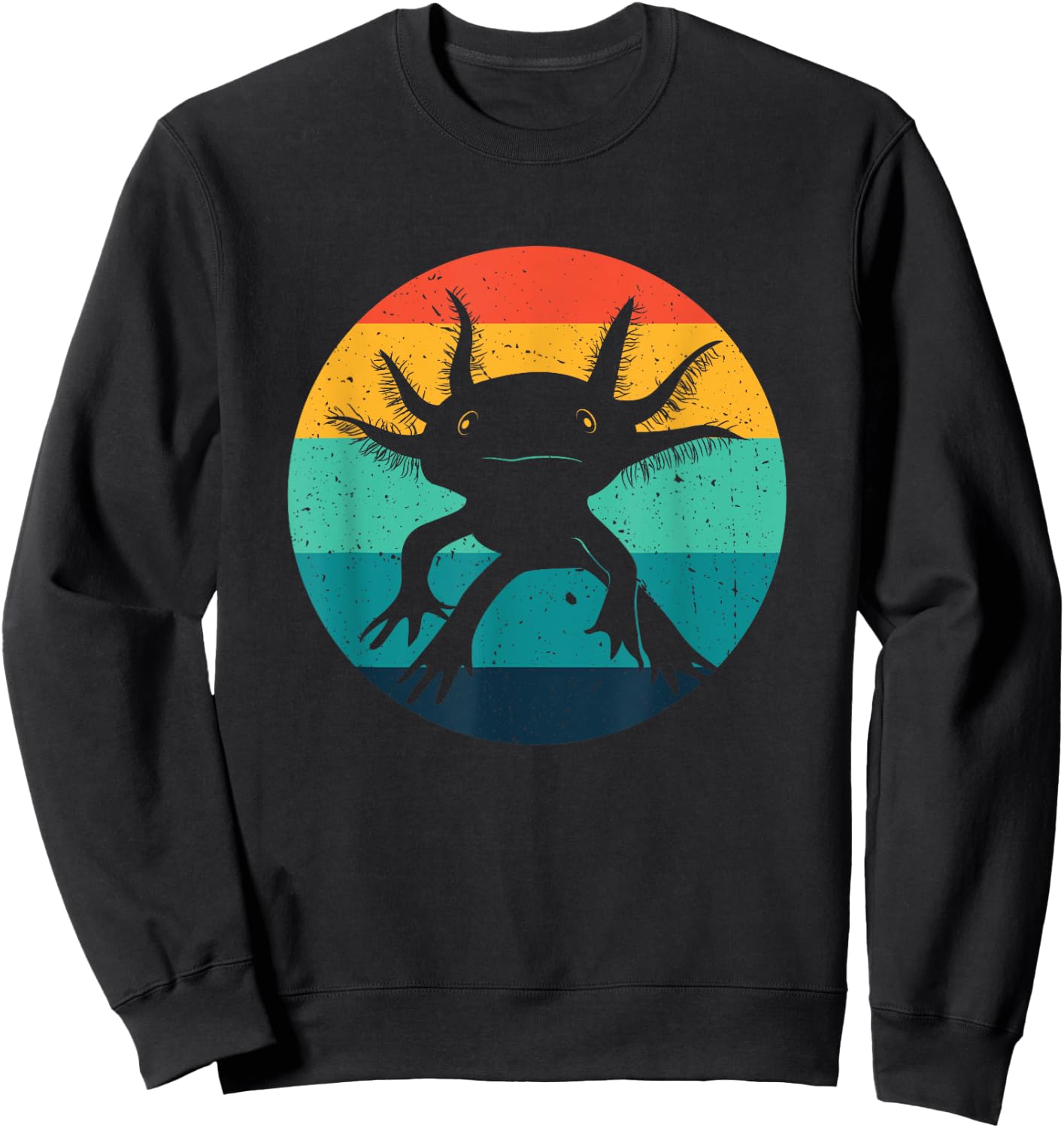 Ambystomatidae Breeder Axolotl Animal Funny Retro Black Adult Sweatshirt - Sweatshirt | Black