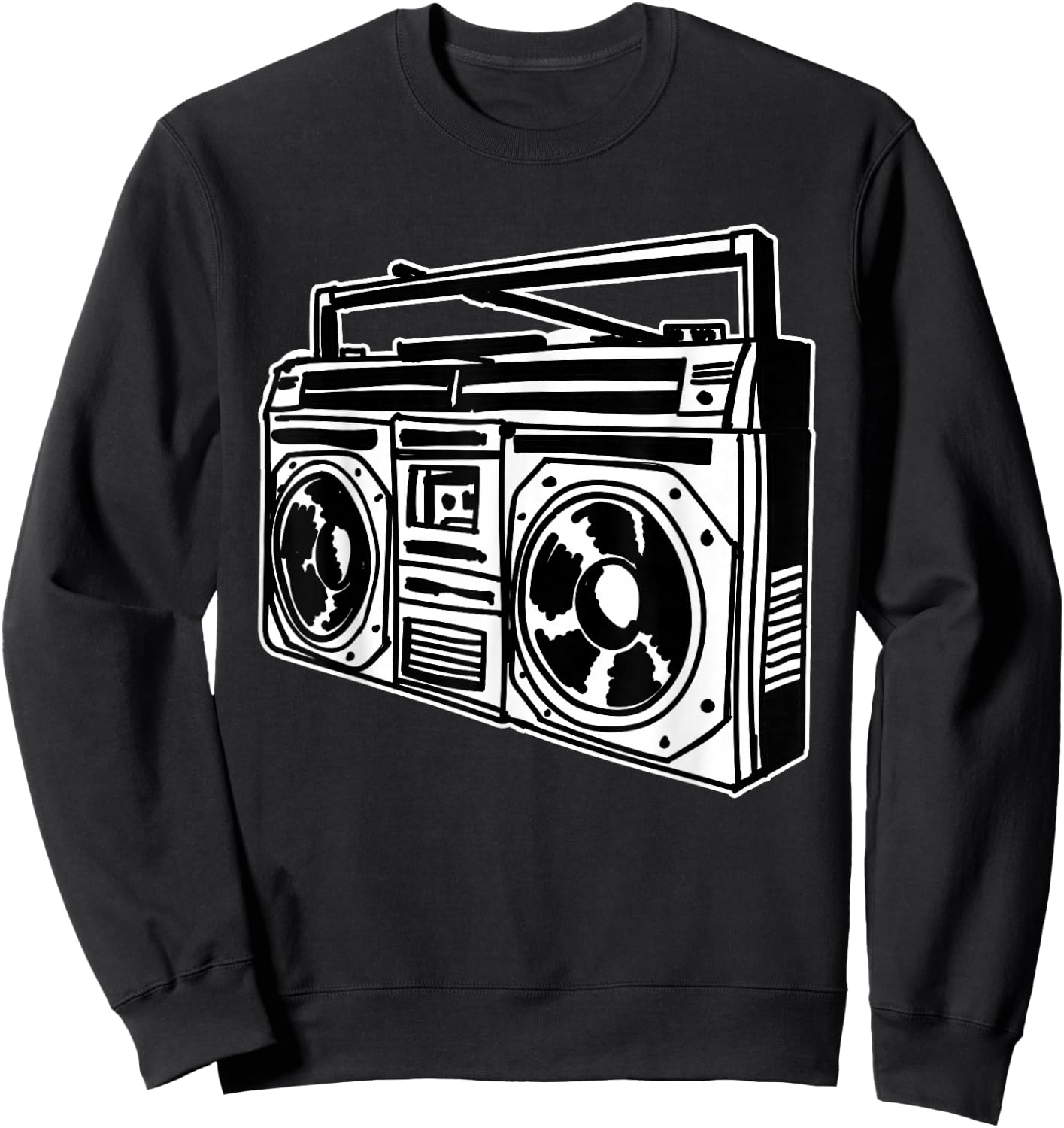 Ghetto Blaster 80's 90's Hip Hip Rap Sweatshirt - Sweatshirt | Black