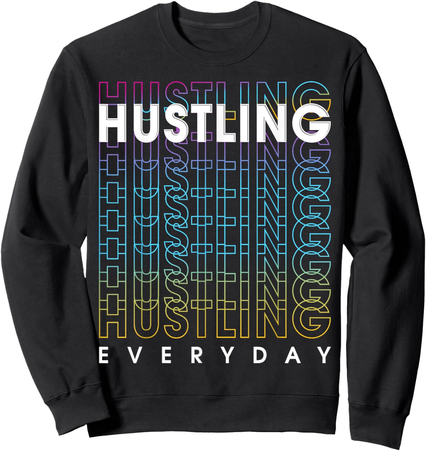 Motivational Quote CEO Entrepreneur Gifts by DMTRY -Adults Black Modern Letter Print Small Sweatshirt - Sweatshirt | Black