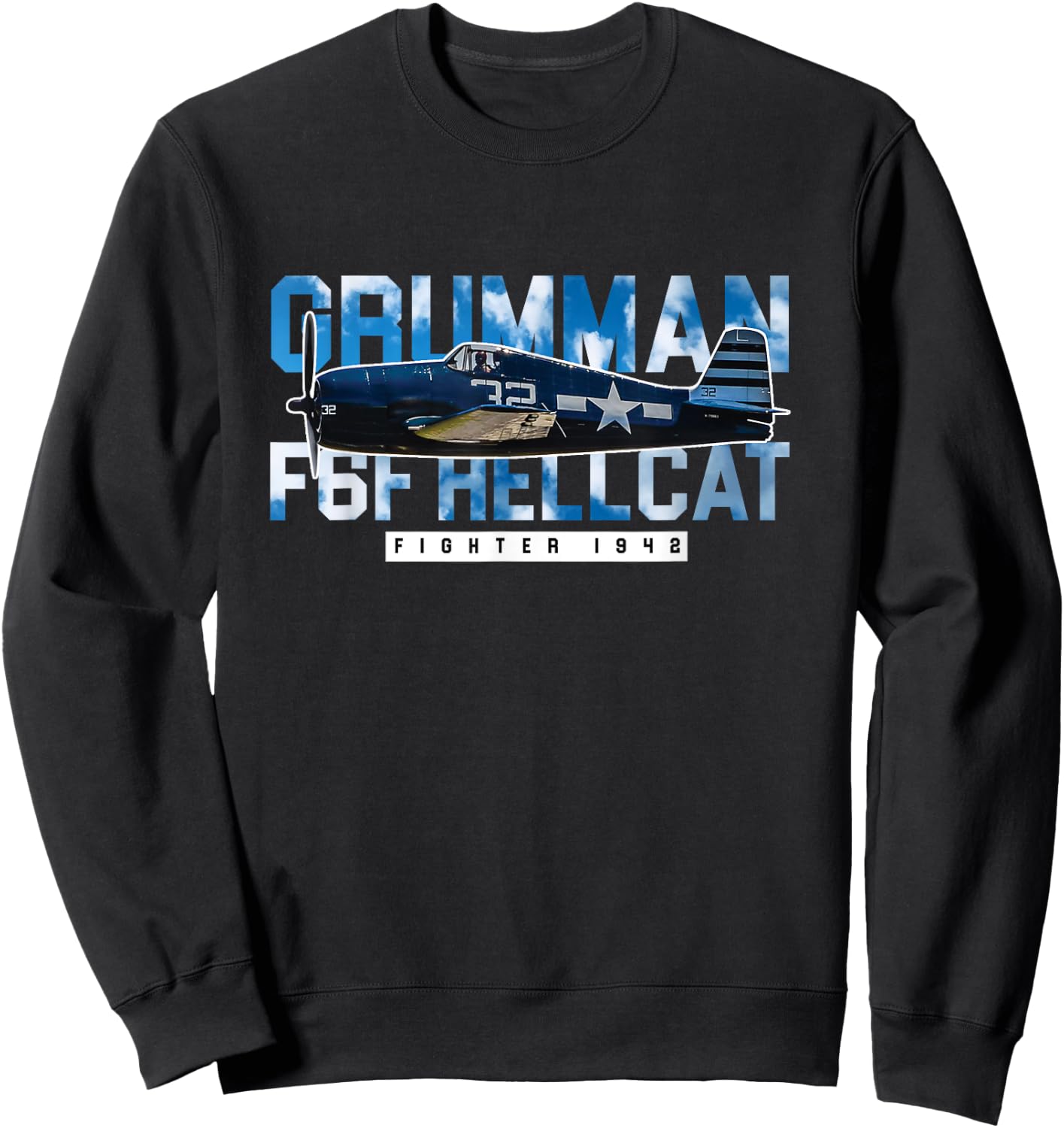 F6F Hellcat Gift - WW2 Warbird Fighter Pilot Gift Women Sweatshirt - Sweatshirt | Black